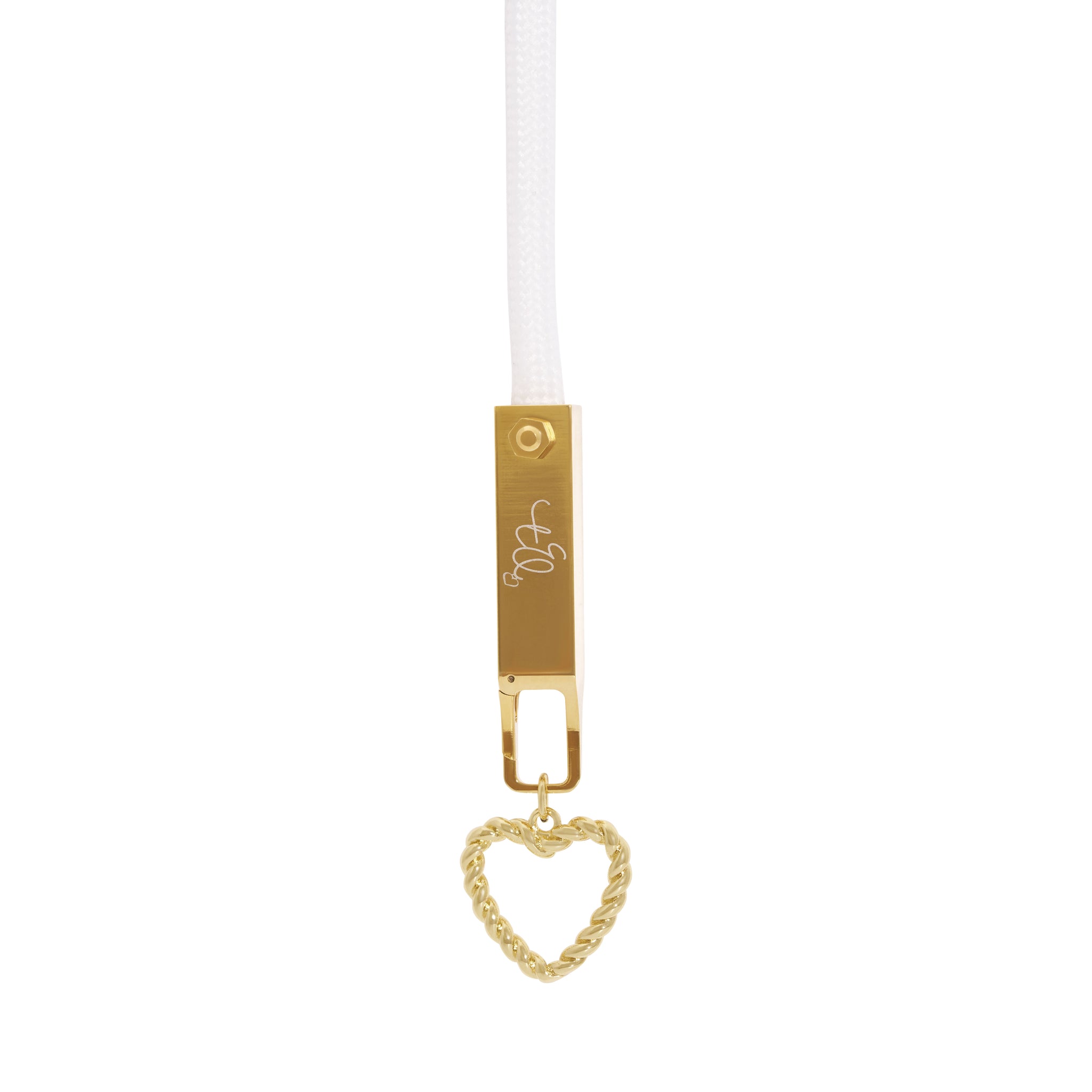 Gold Twisted Rope Heart Charm