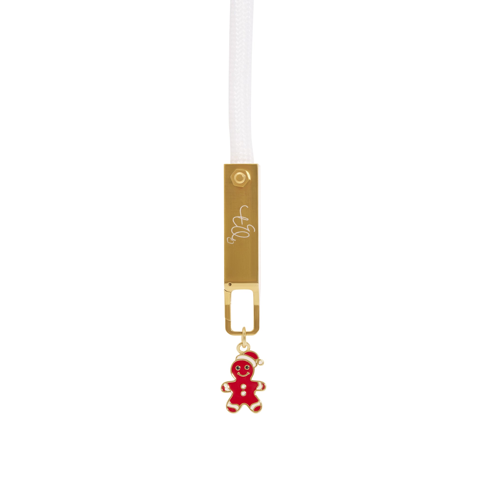 Gold Gingerbread Man Charm