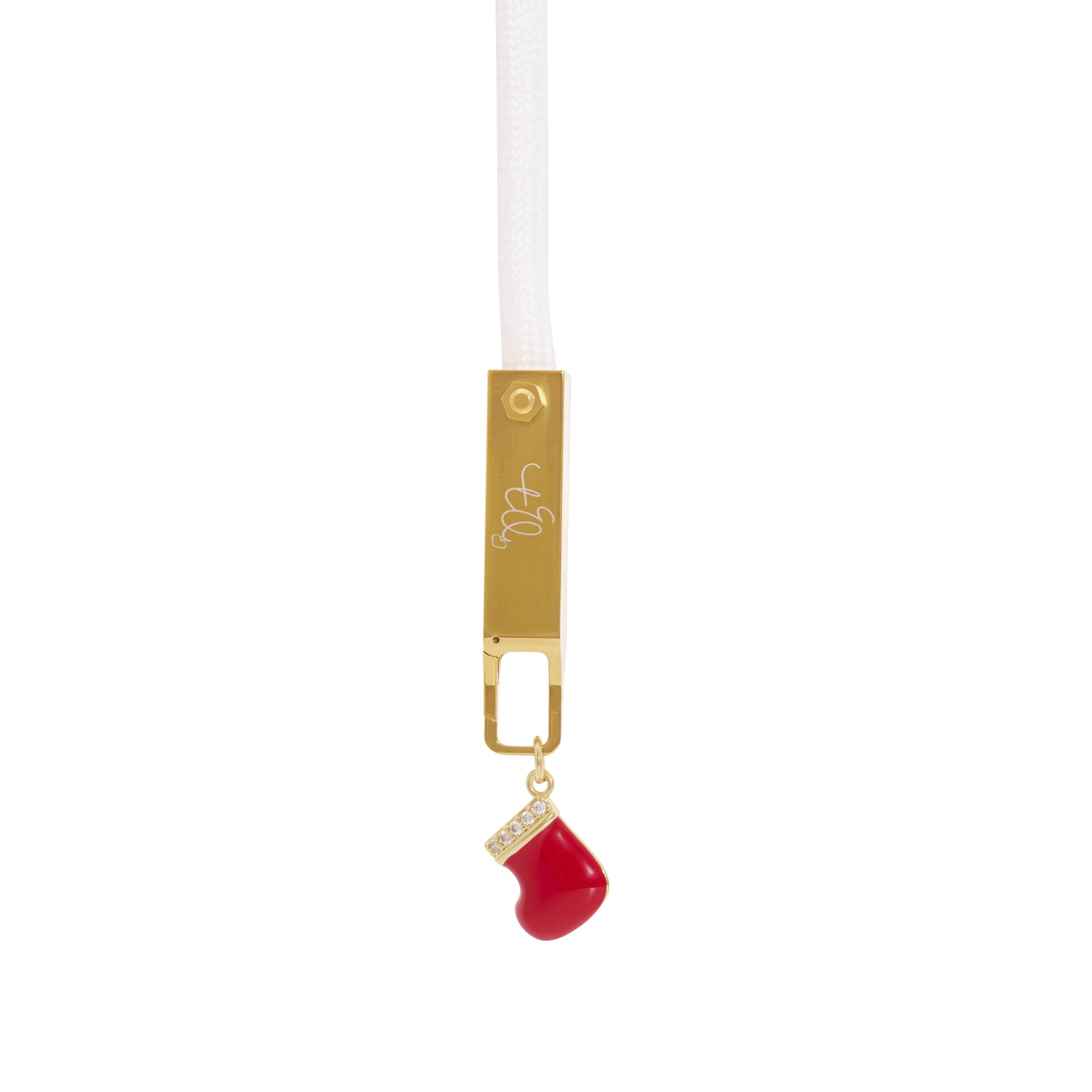 Gold Christmas Stocking Charm
