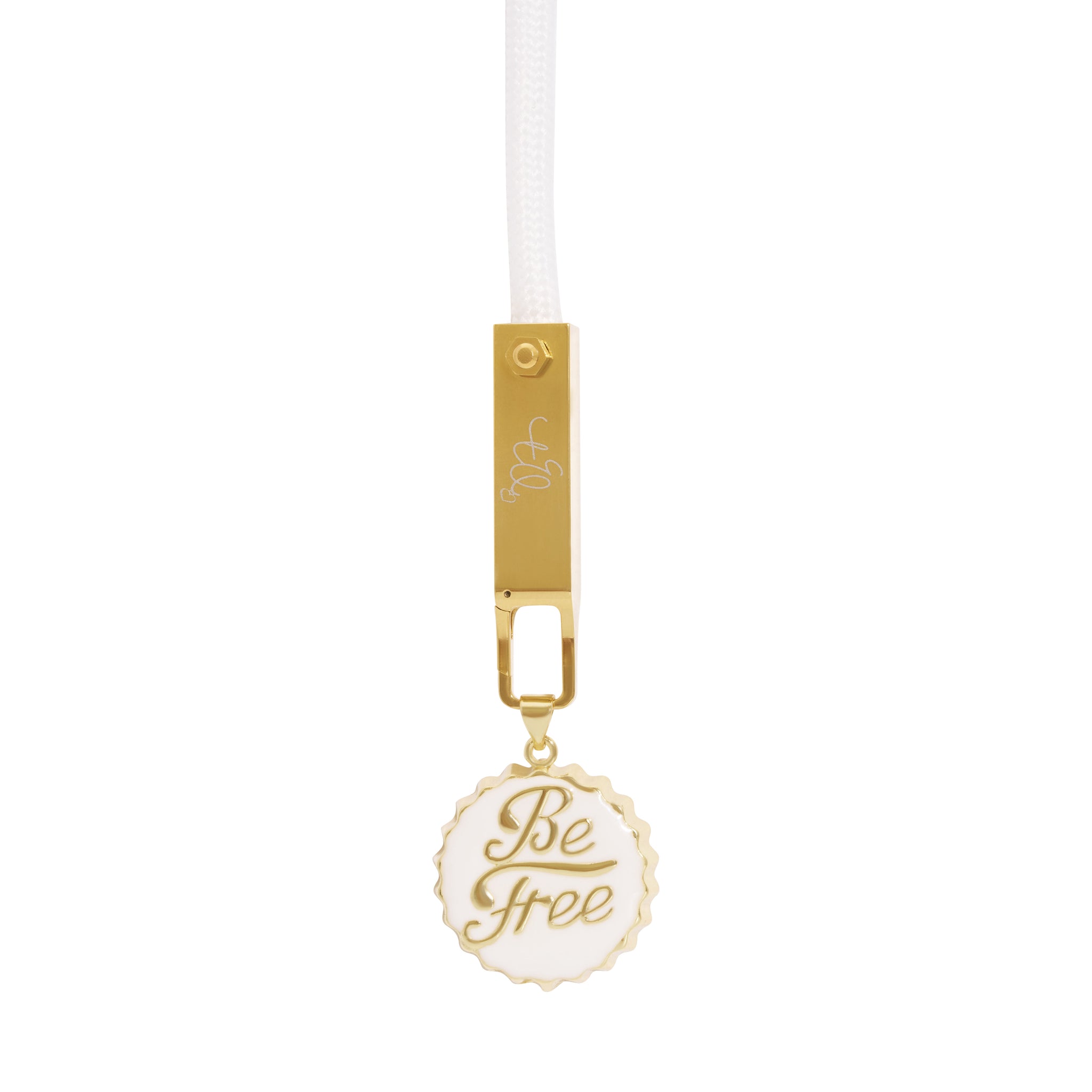 Gold Bottle Cap Be Free Charm