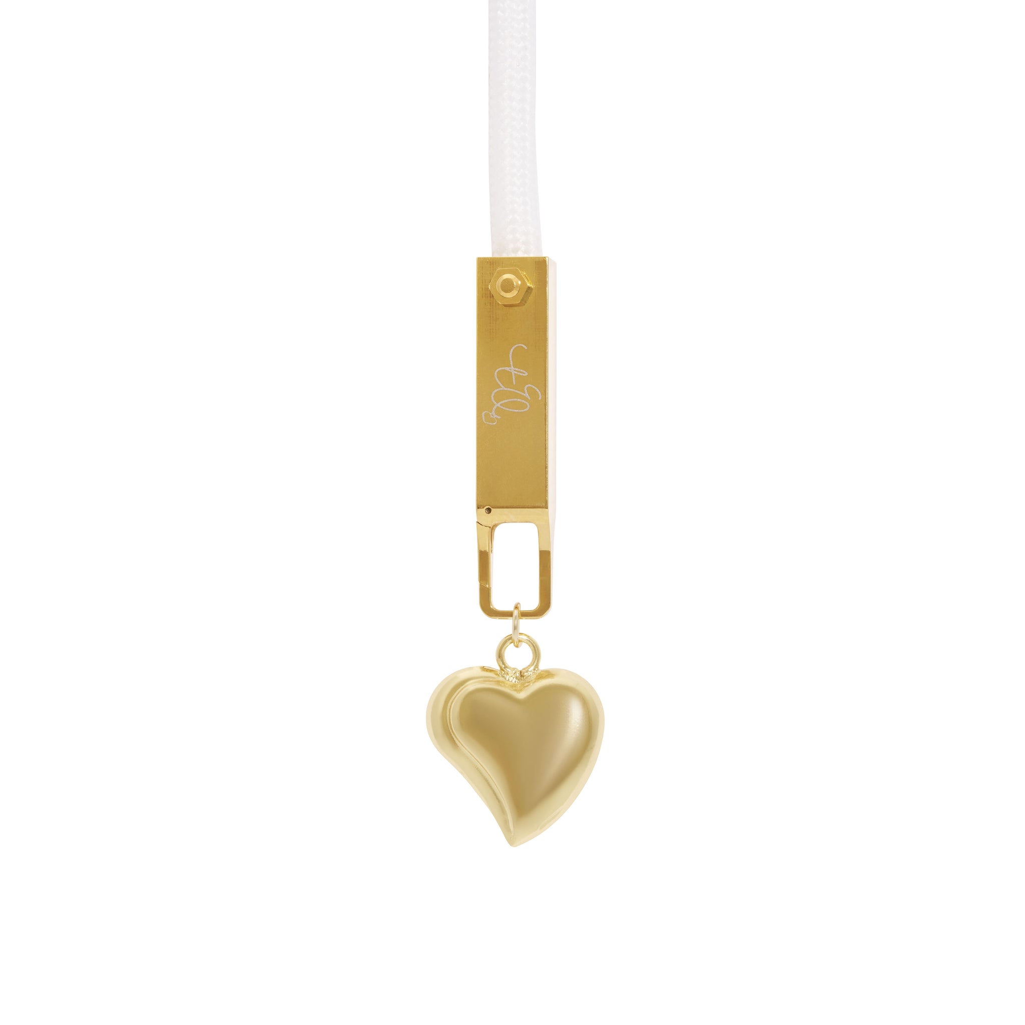 Gold Asymmetrical Bubble Heart