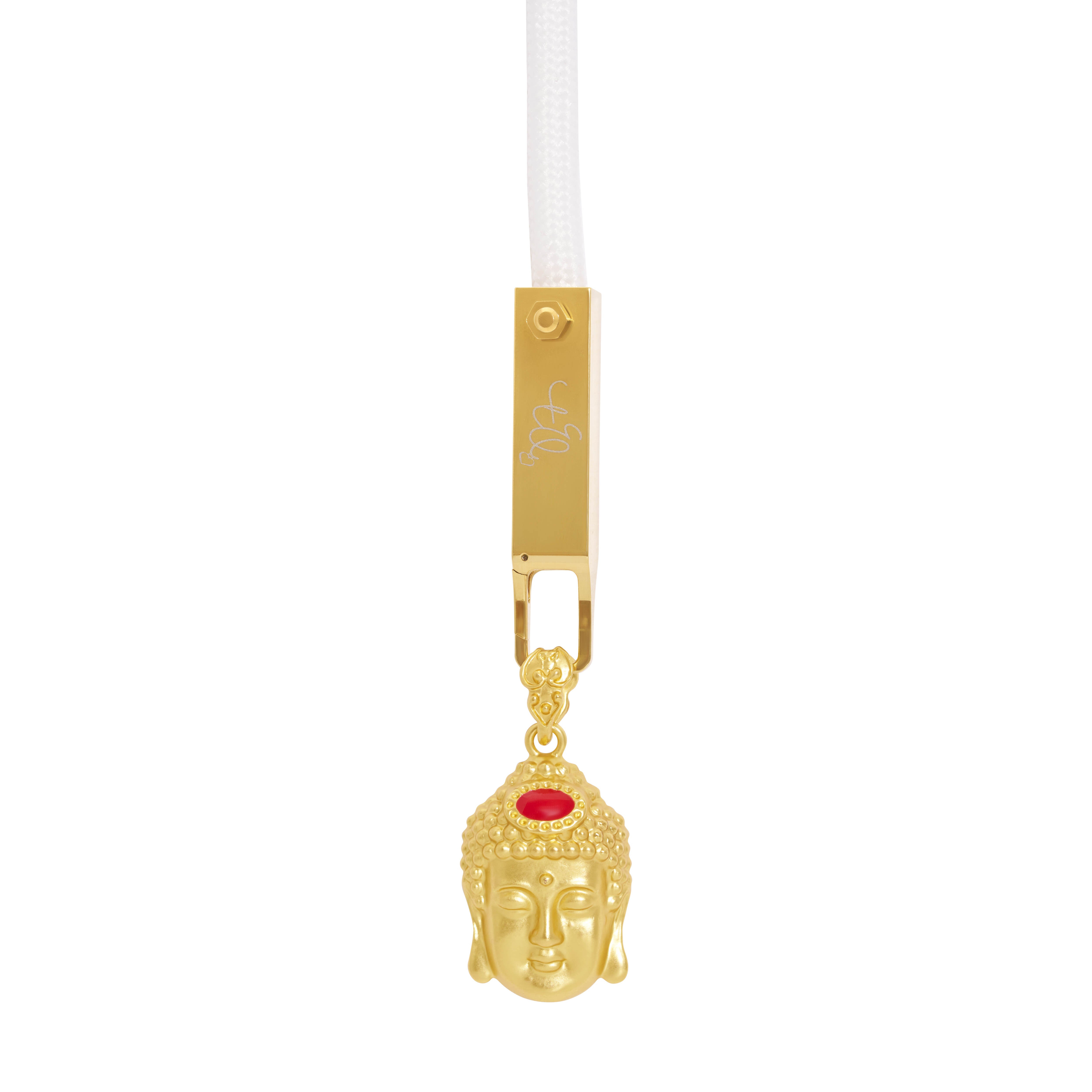 Buddha Head Charm - Gold