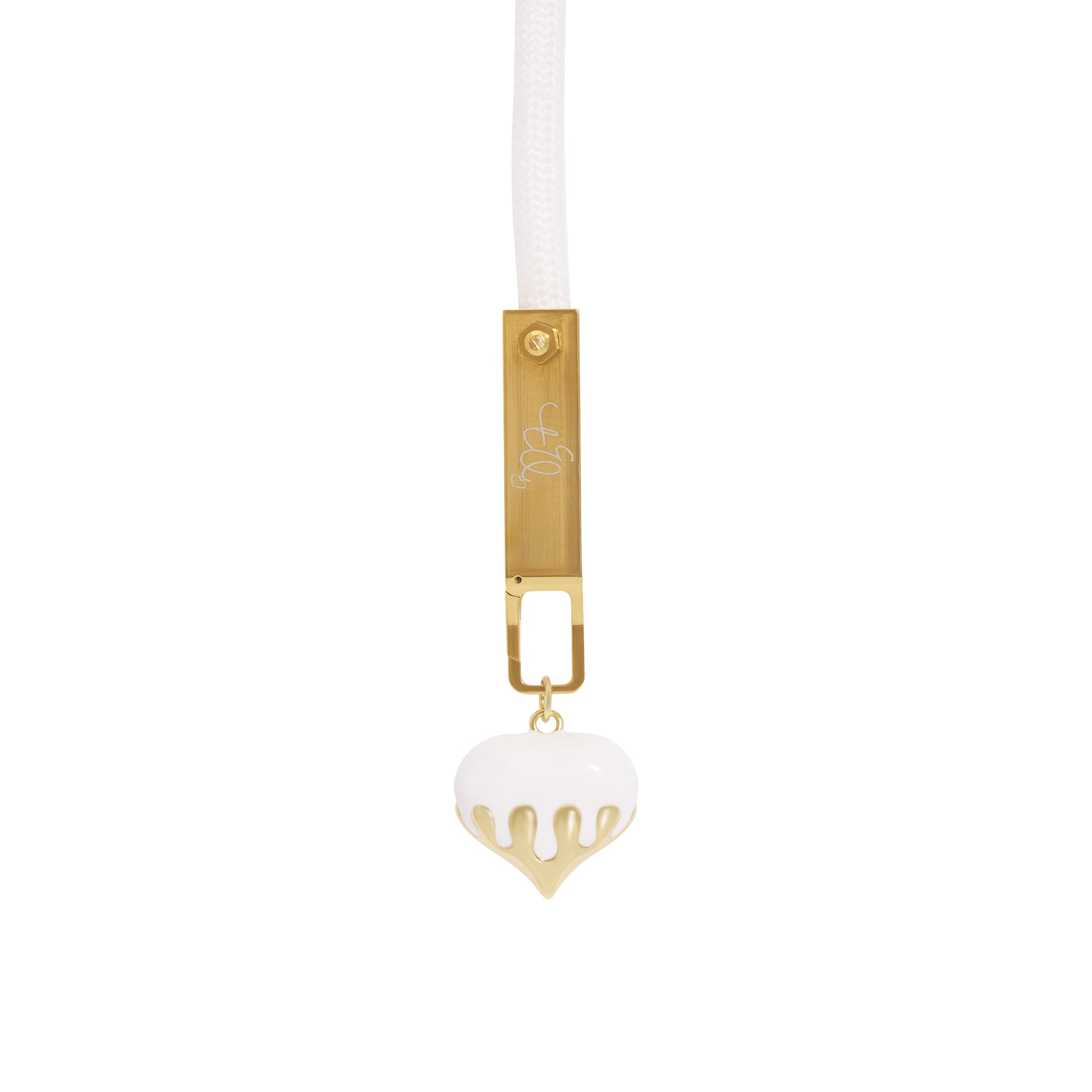 Gold Drip Heart Charm