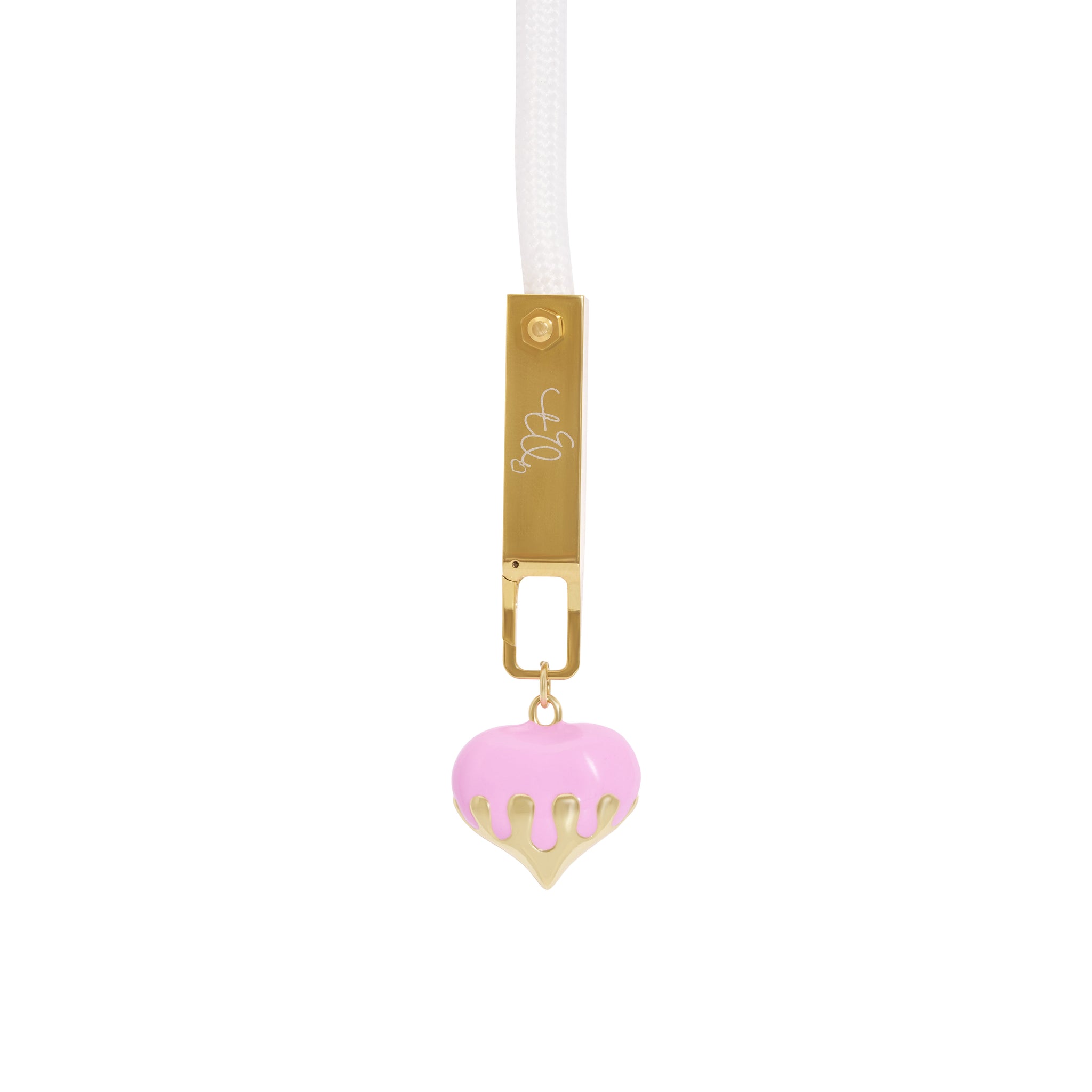 Gold Drip Heart Charm
