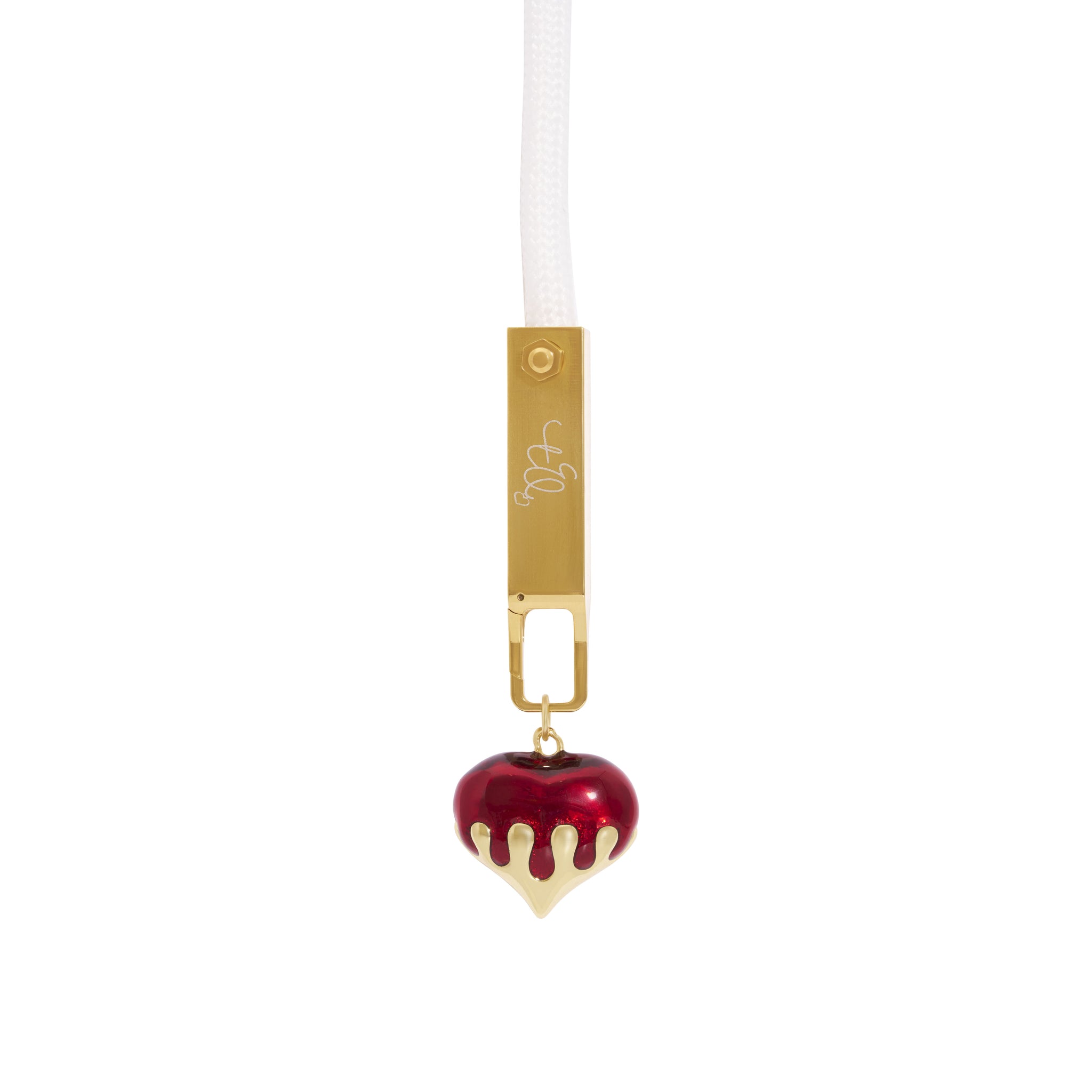 Gold Drip Heart Charm