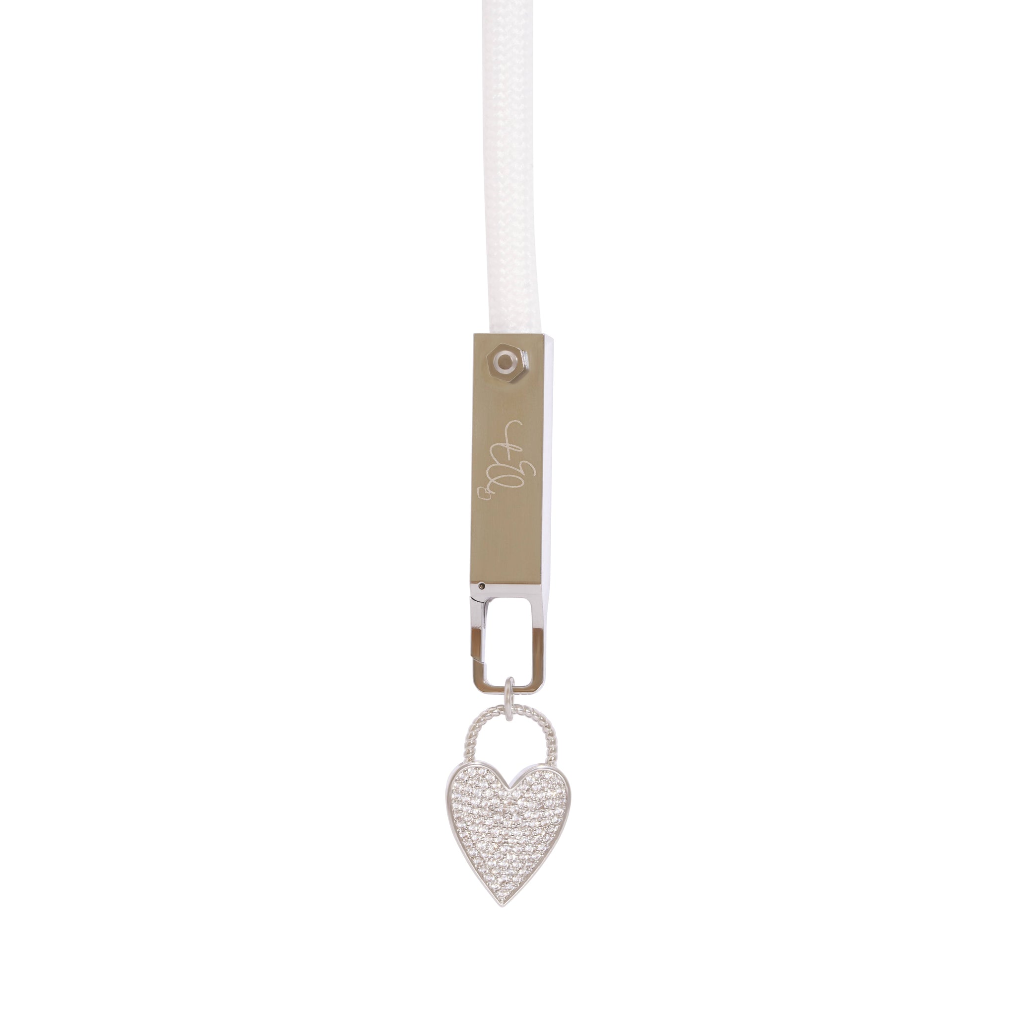 Zircon Locket Heart Charm Gold or Silver
