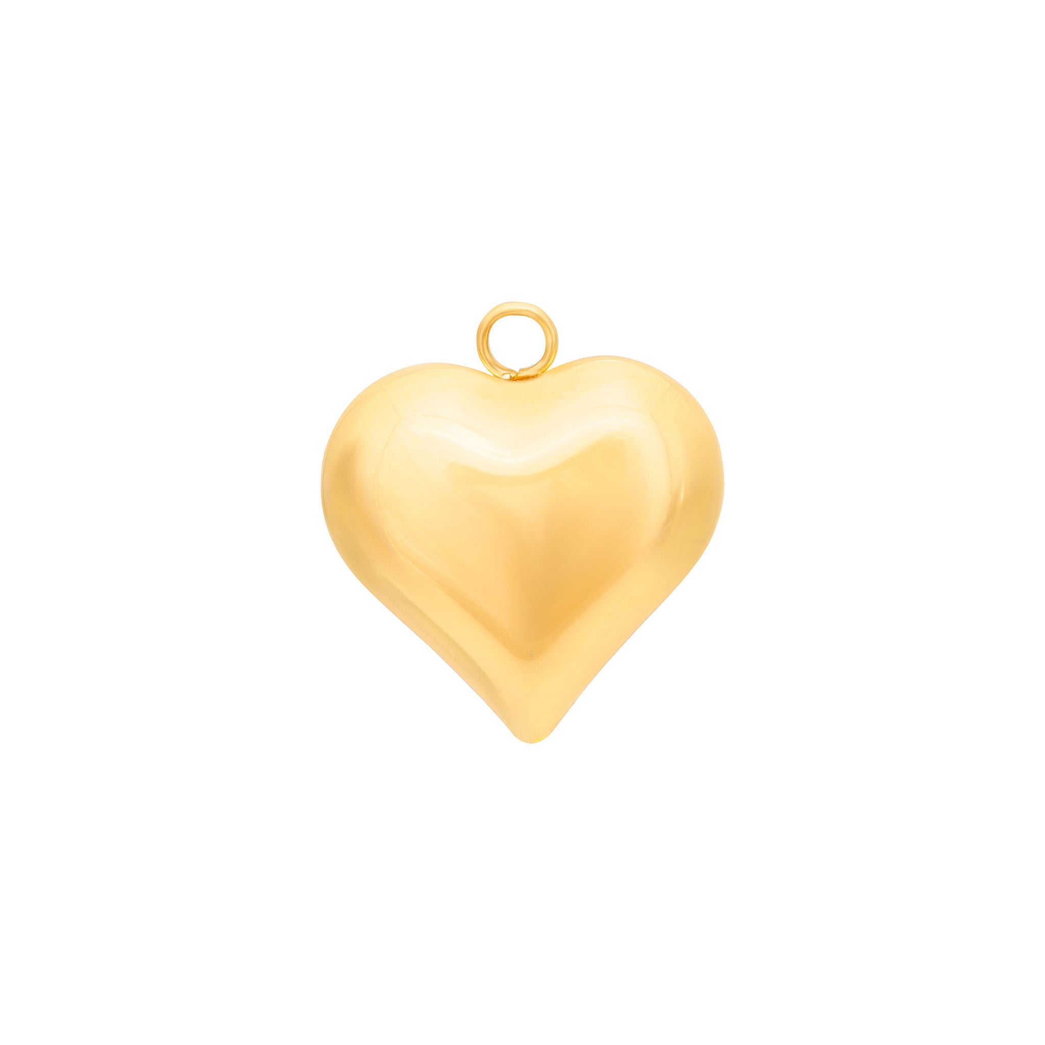 Bubble Heart Charm - Gold