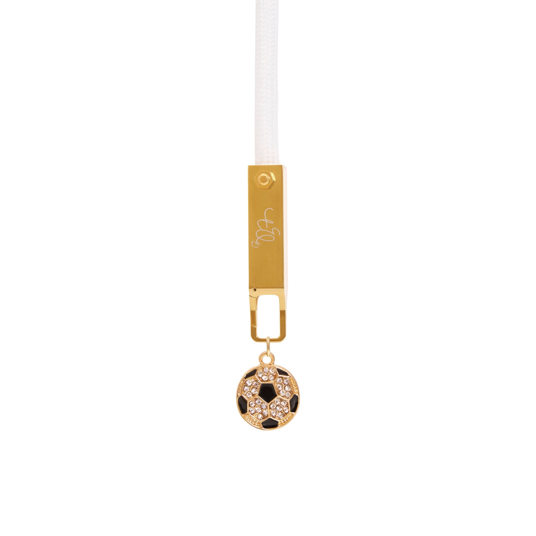 Soccer Ball Zircon Gold Charm