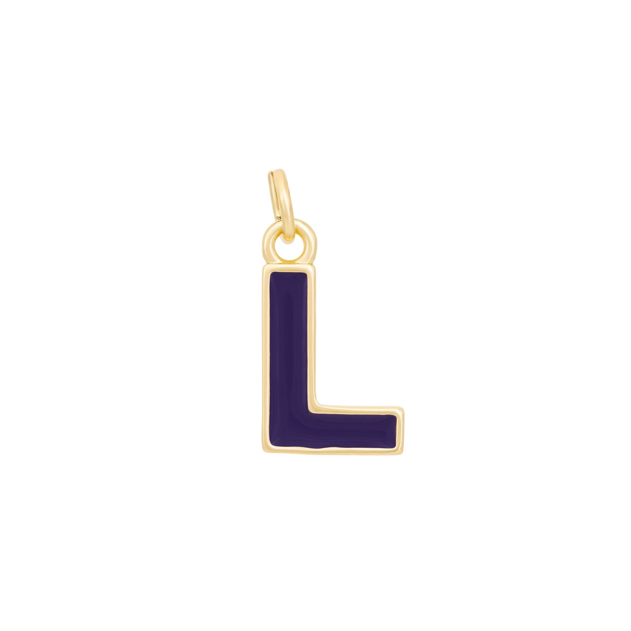 Dark Purple Gold letter L#Color_Dark Purple