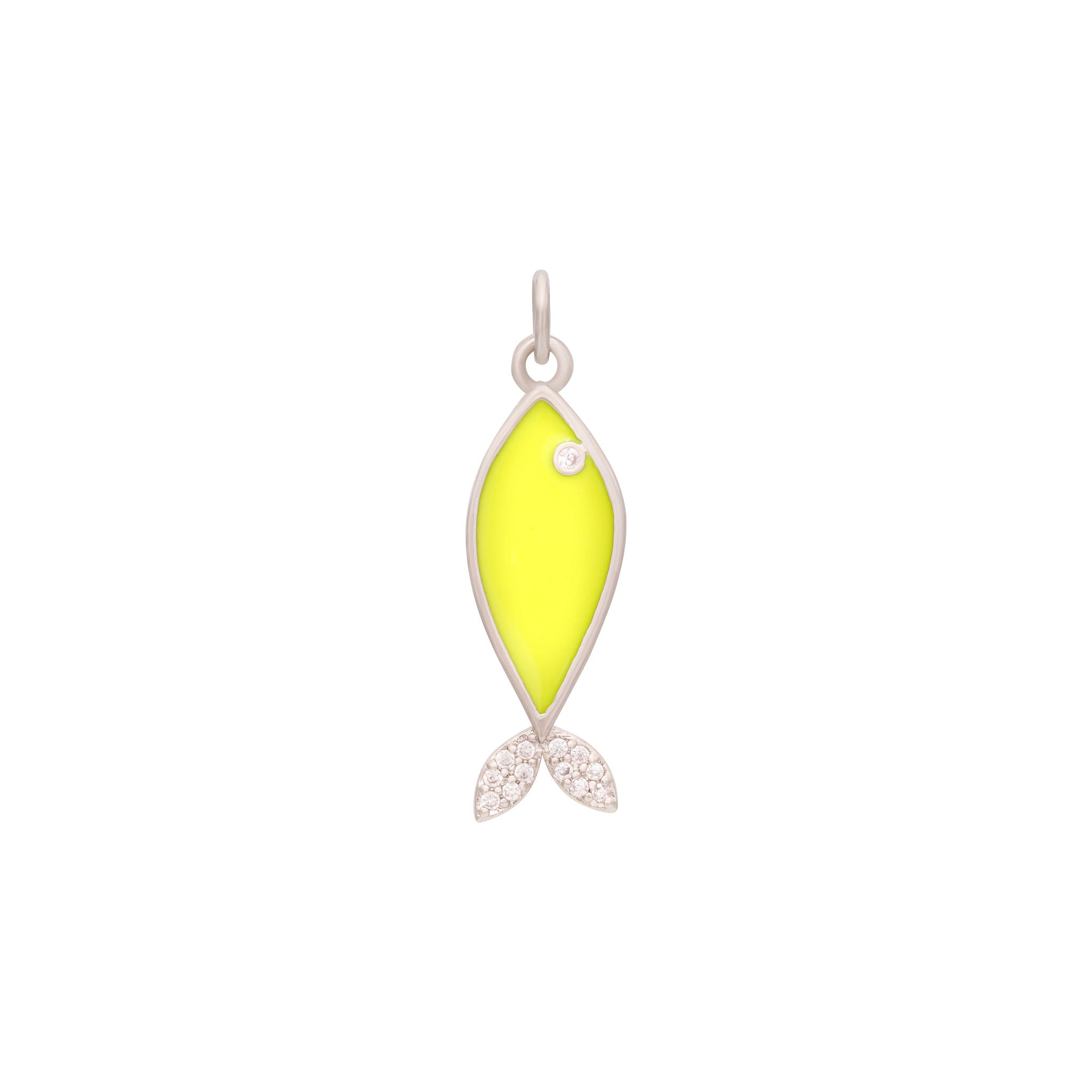 Enamel Fish Charm Gold or Silver