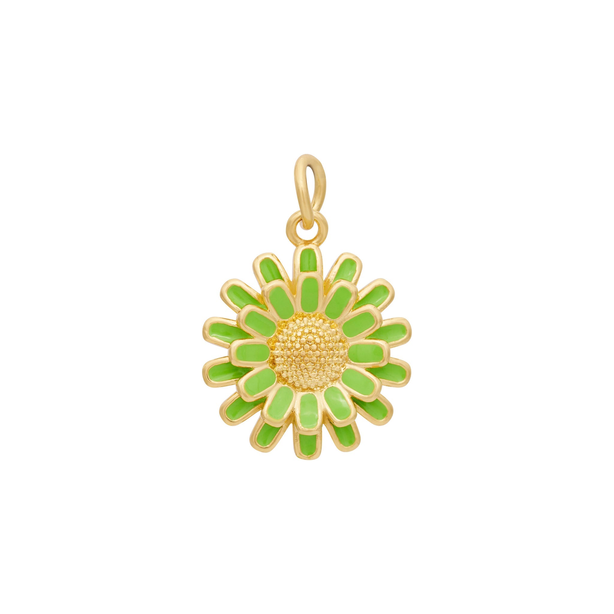 Enamel Flower Petals Charm - Gold