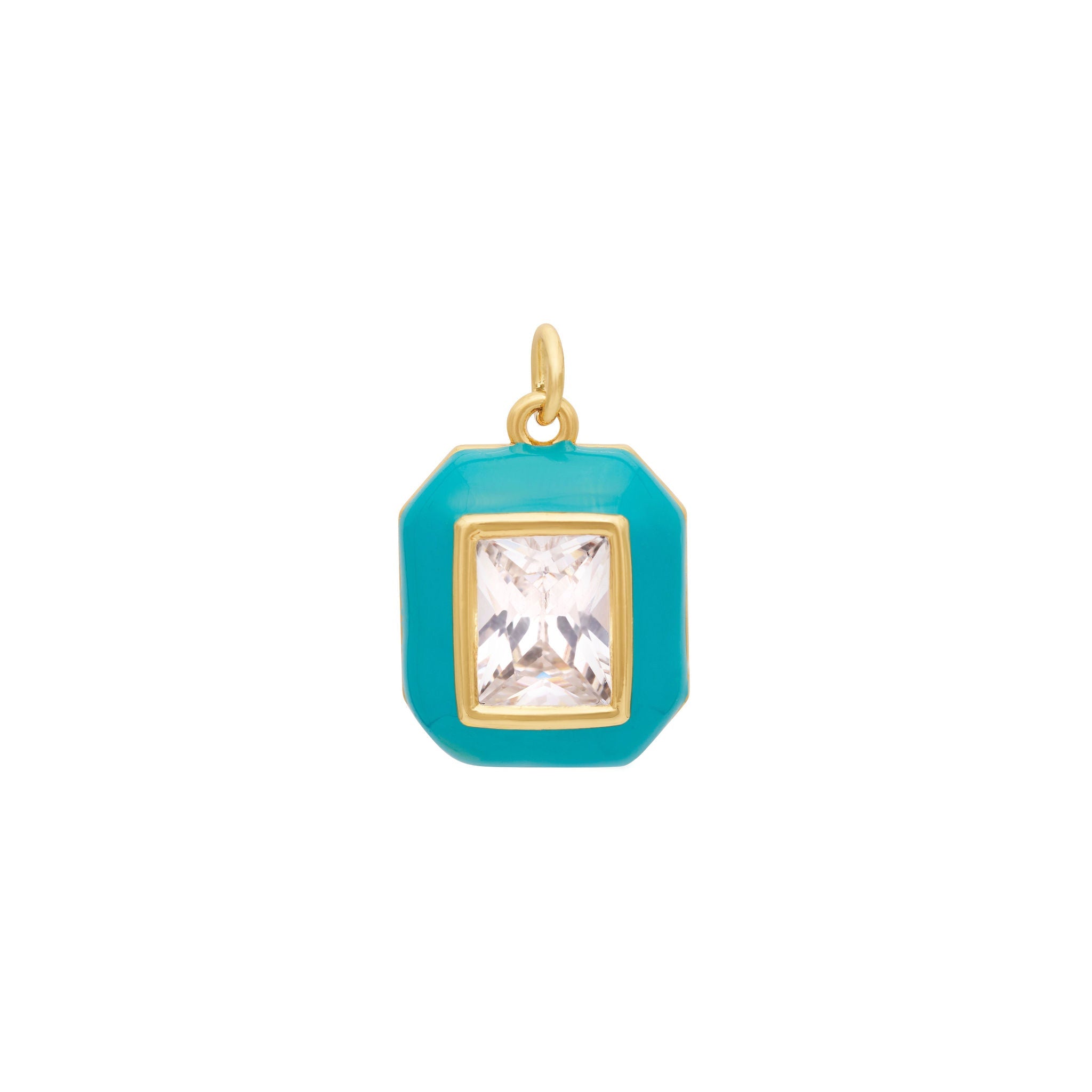 Enamel Jewel Charm - Gold