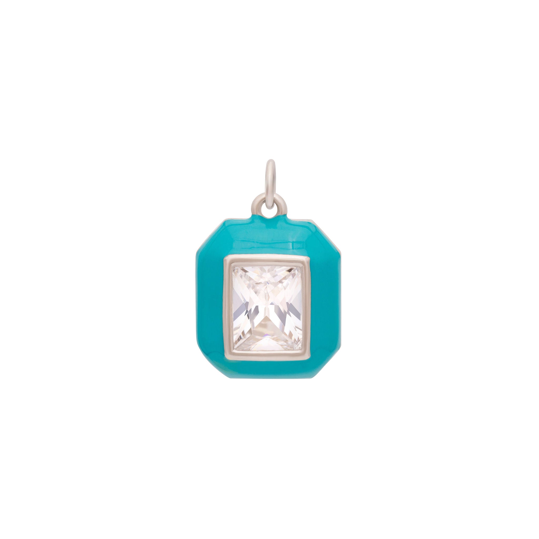 Enamel Jewel Charm - Silver