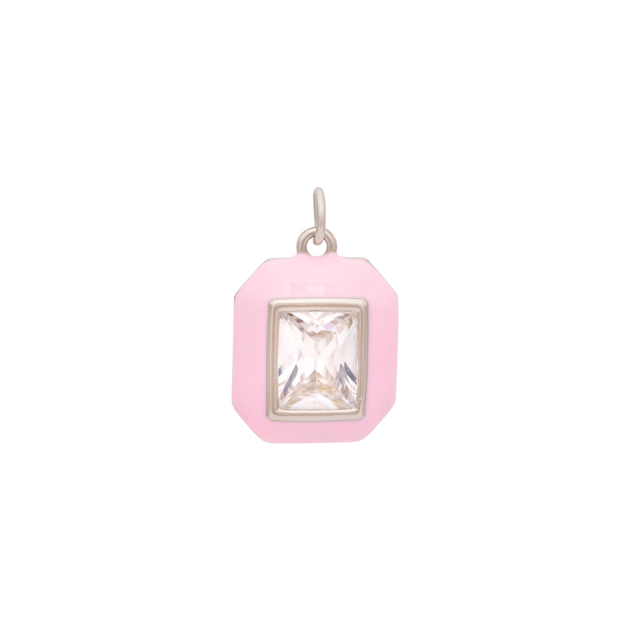 Enamel Jewel Charm - Silver