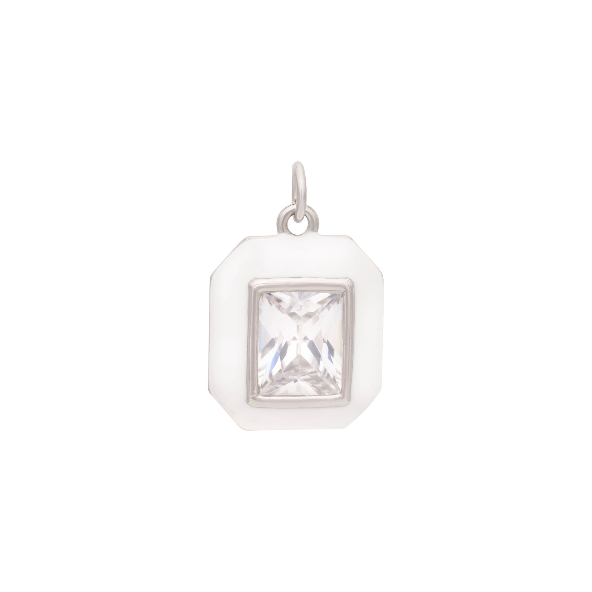 Enamel Jewel Charm - Silver