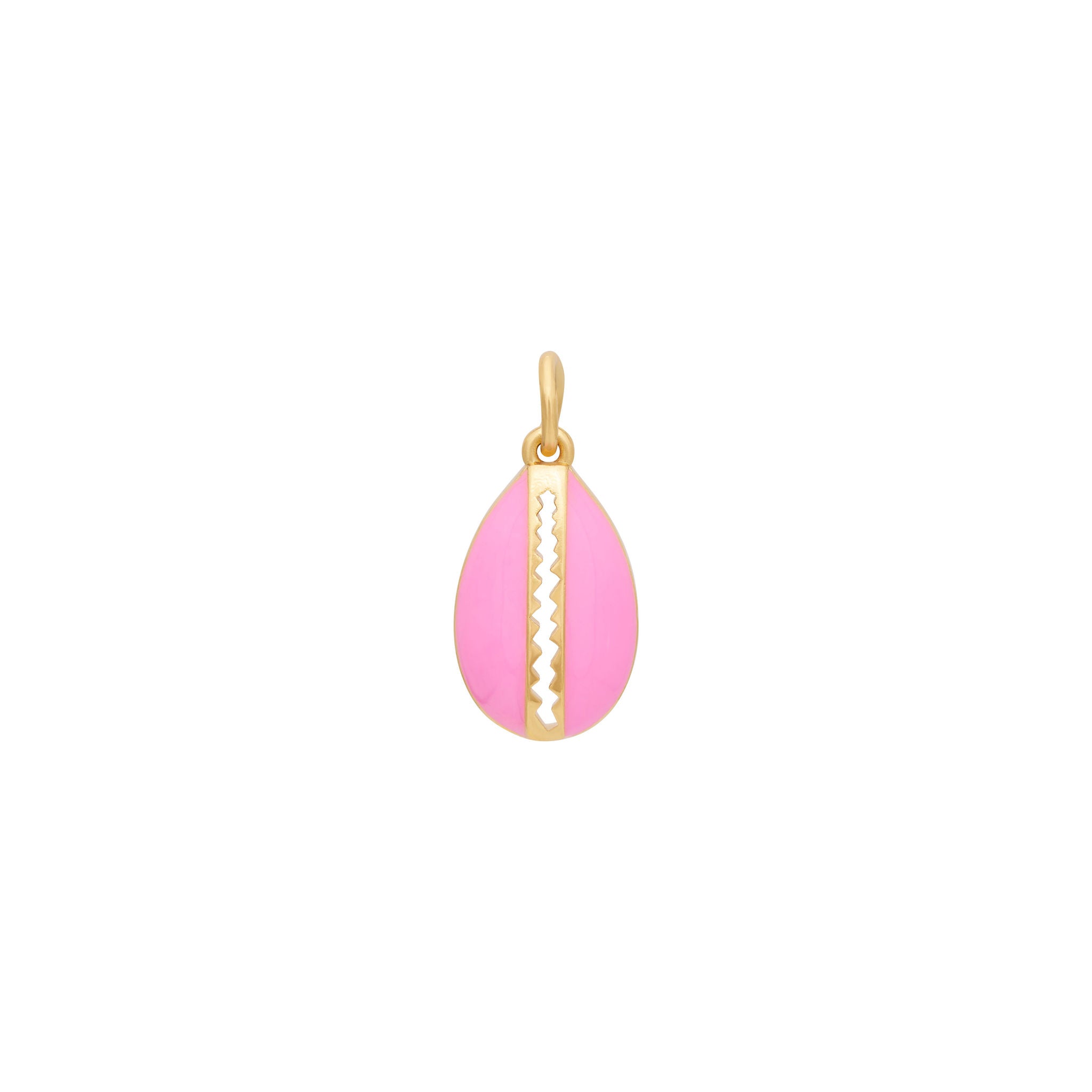 Enamel Shell Charm - Gold