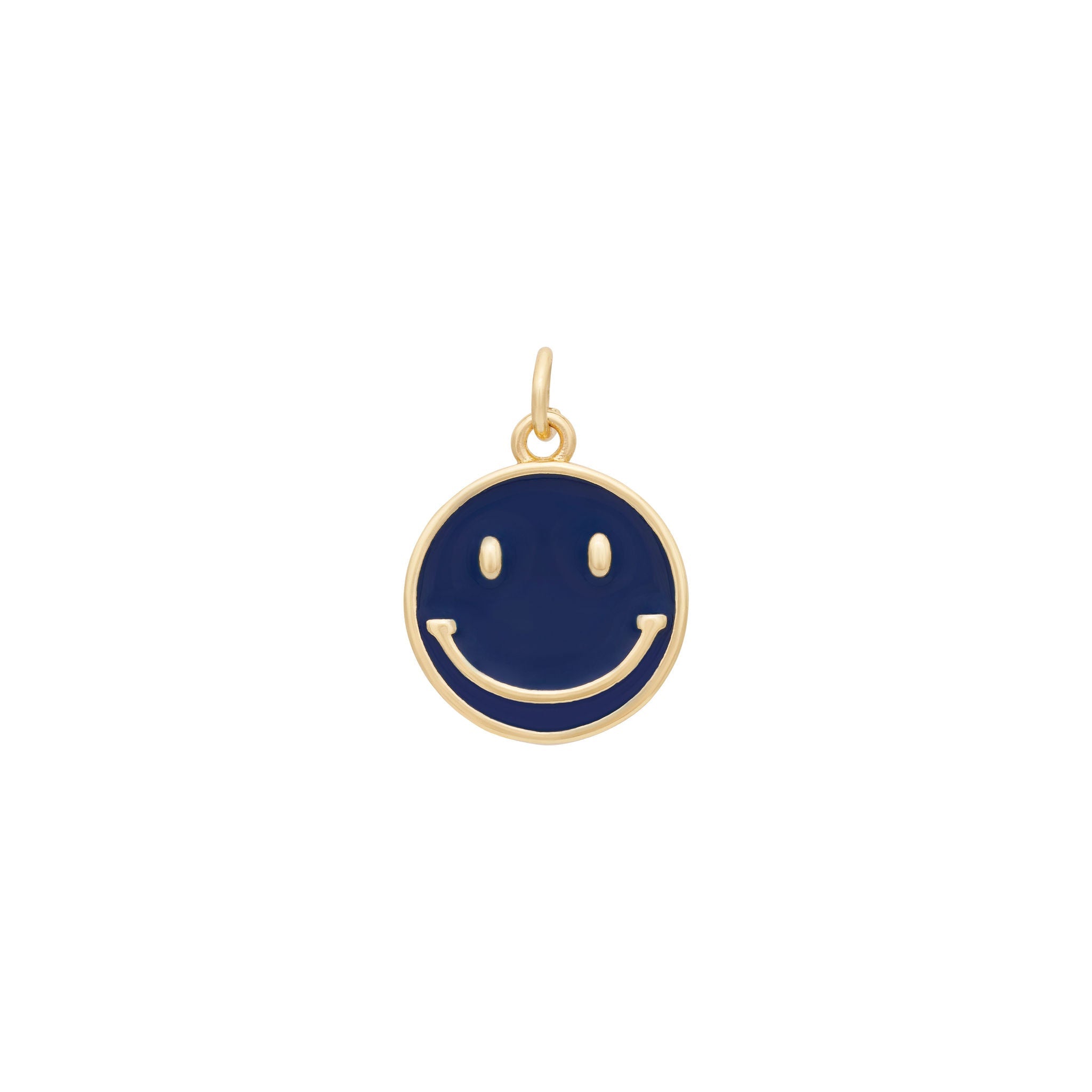 Enamel Smile Charm - Gold