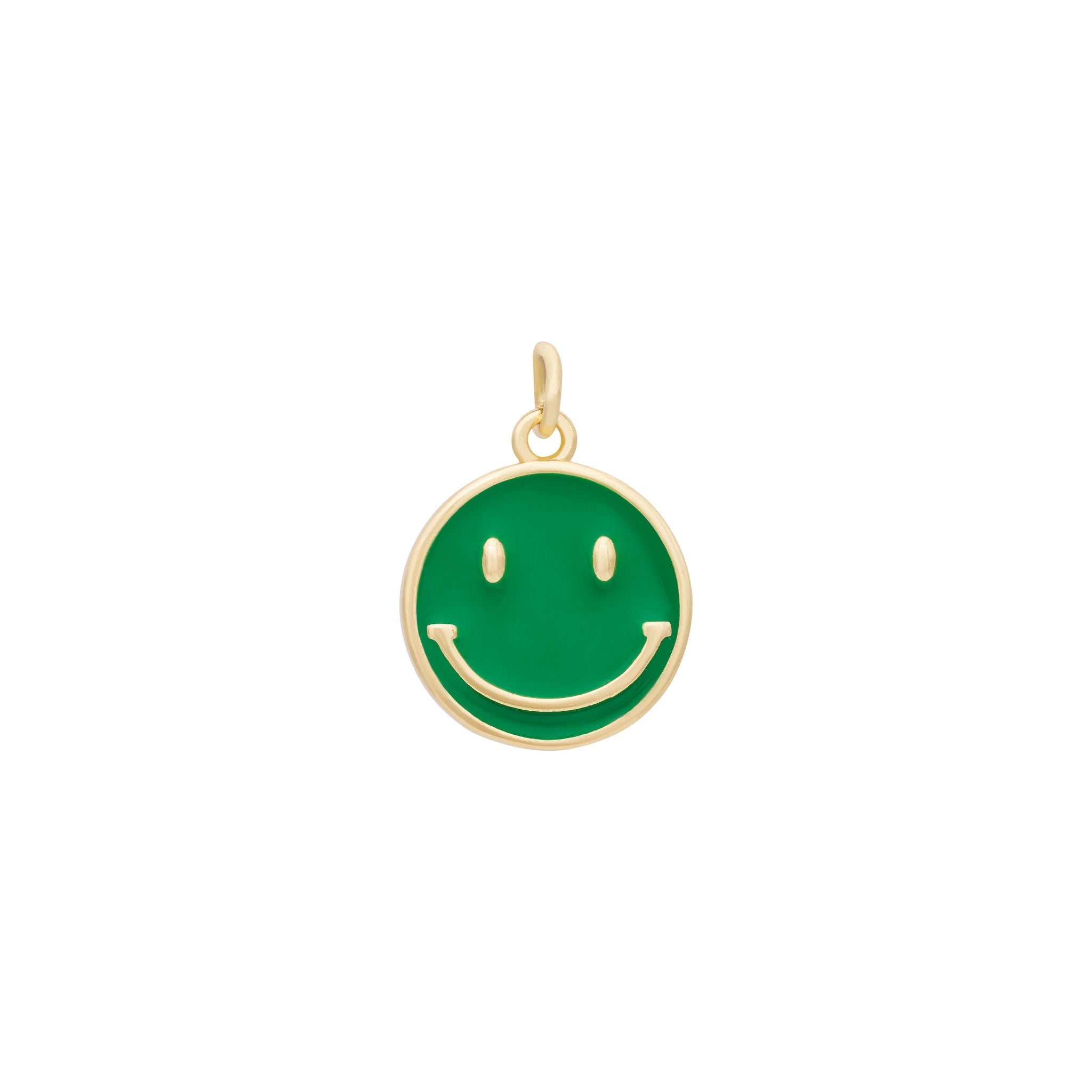 Enamel Smile Charm - Gold