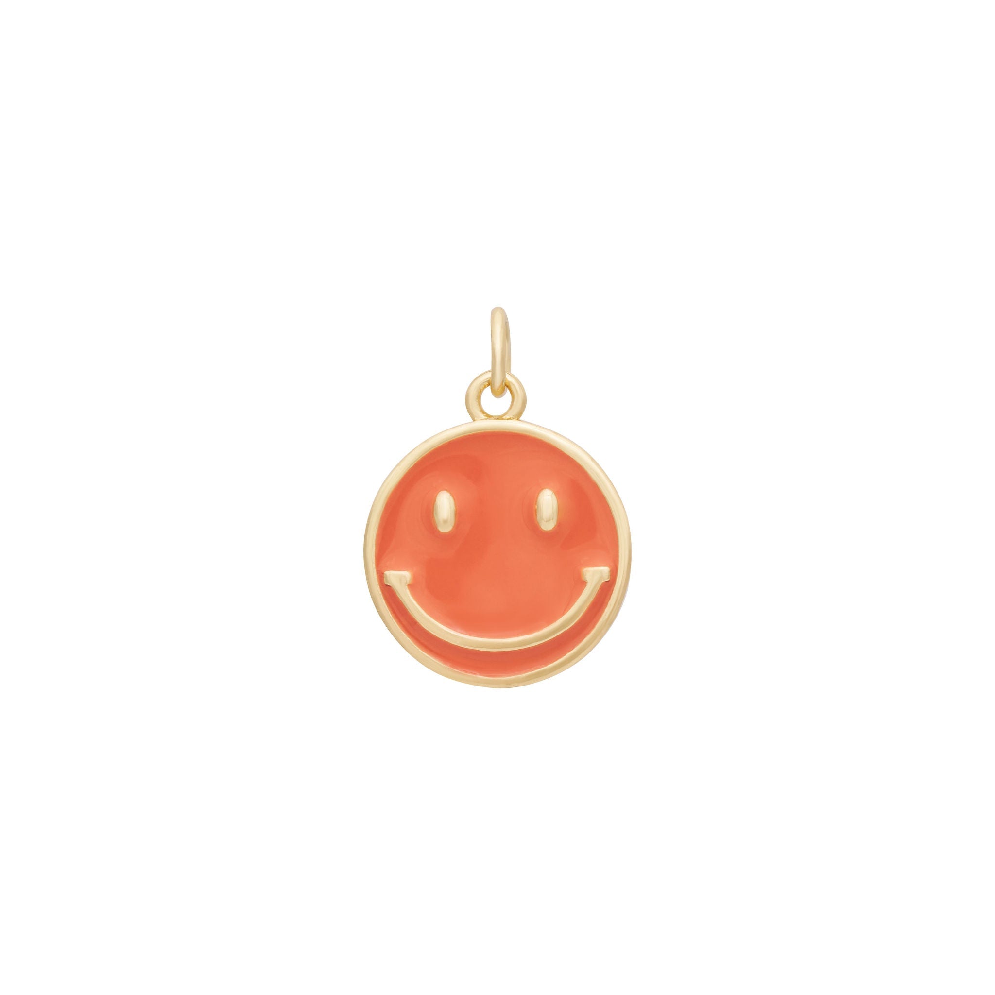 Enamel Smile Charm - Gold