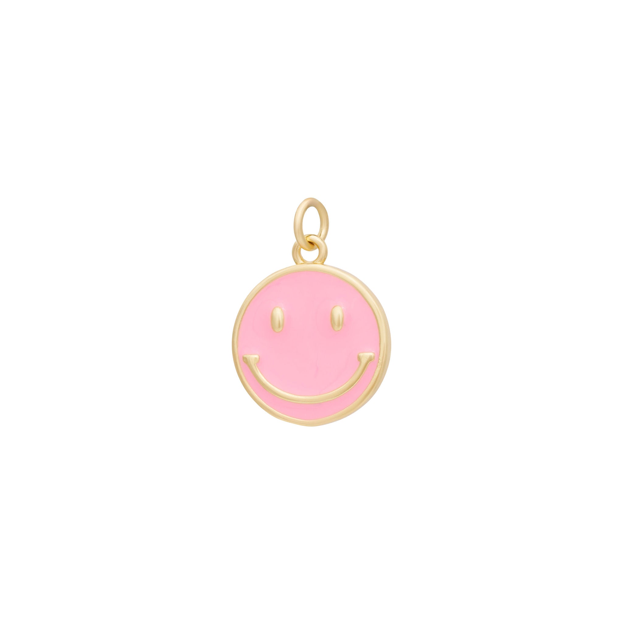 Enamel Smile Charm - Gold