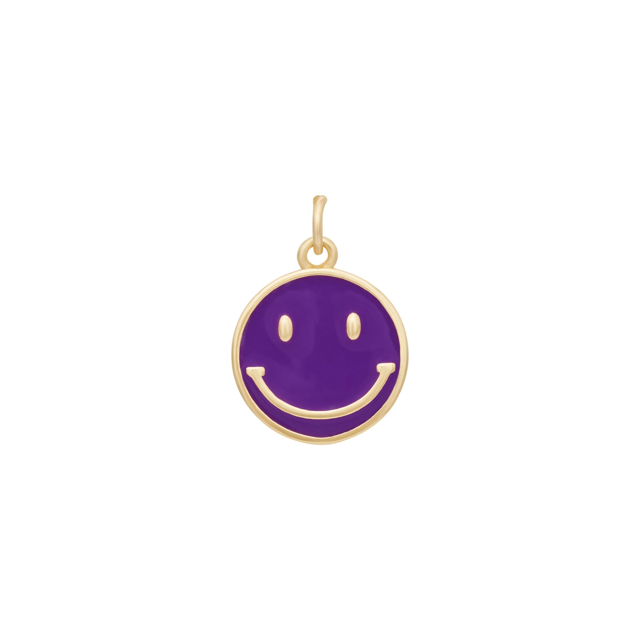 Enamel Smile Charm - Gold