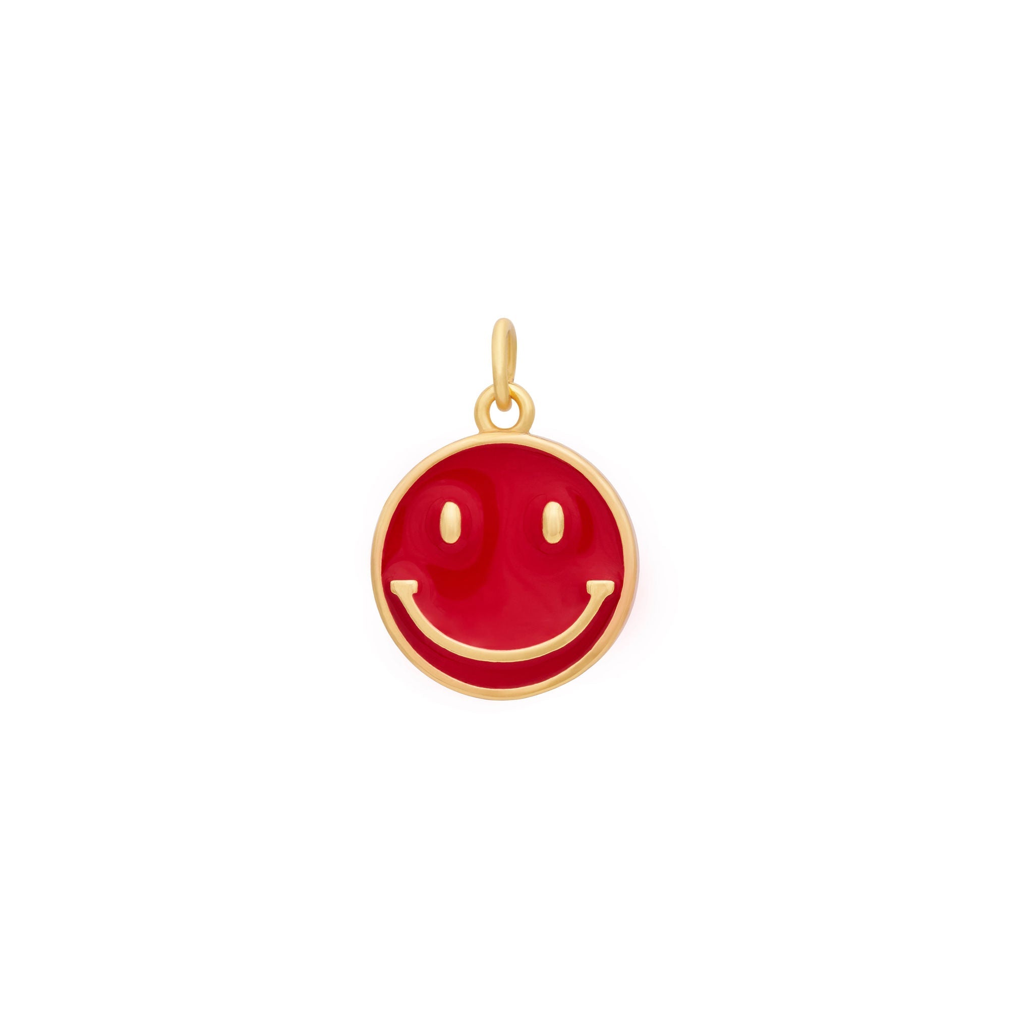 Enamel Smile Charm - Gold