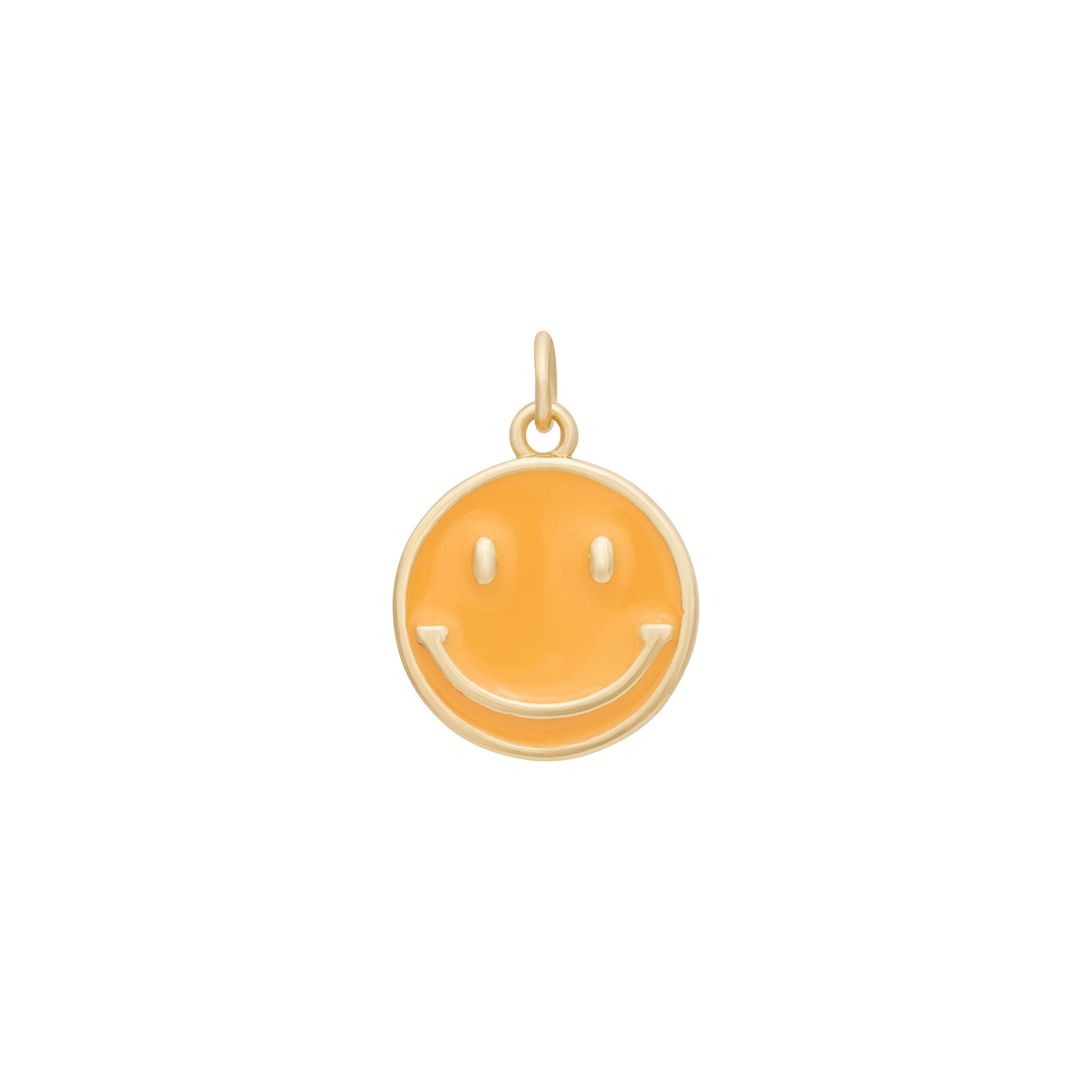 Enamel Smile Charm - Gold