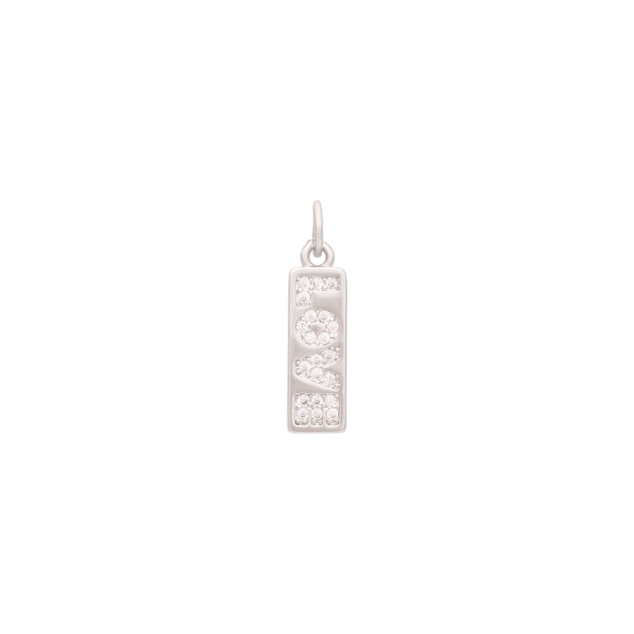 Love Bar Charm - Silver