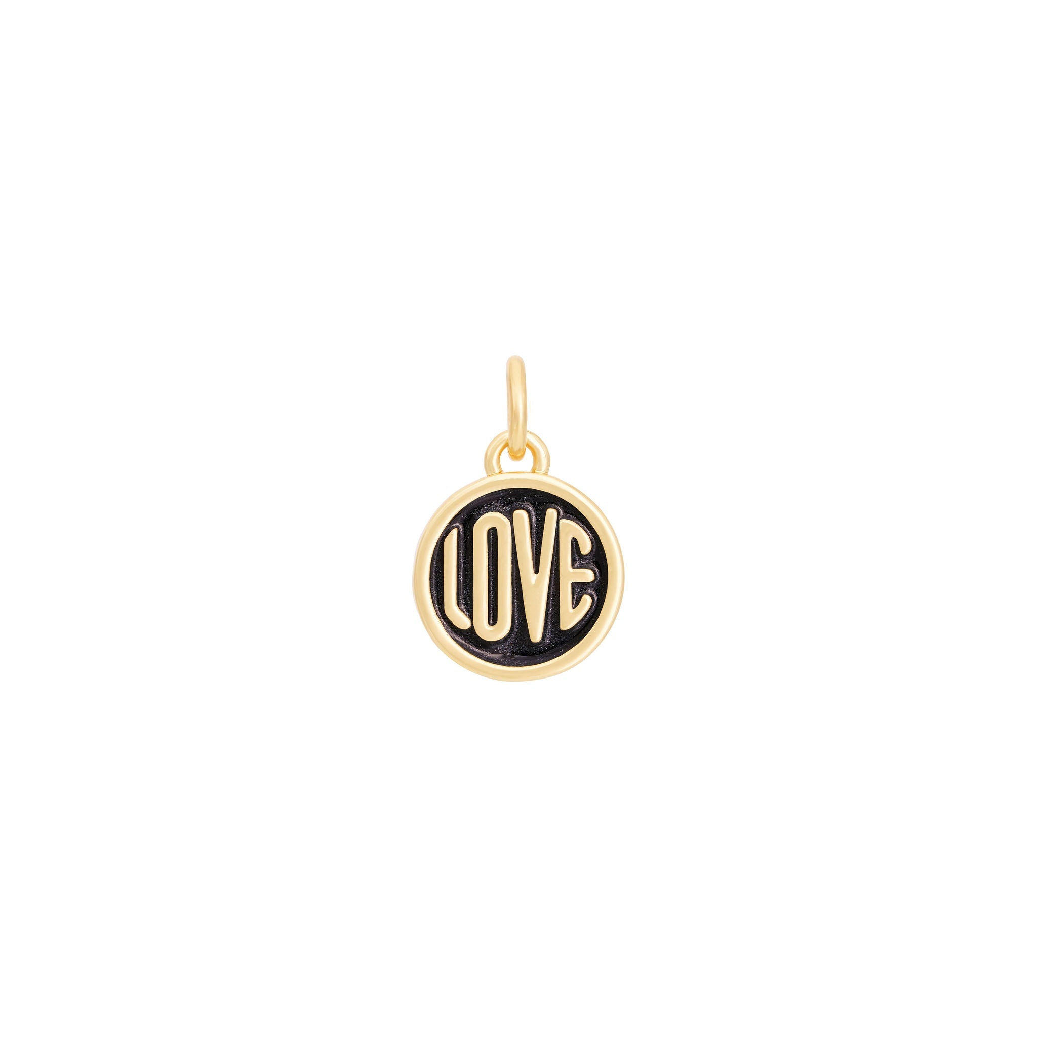 Love Medallion Charm - Gold