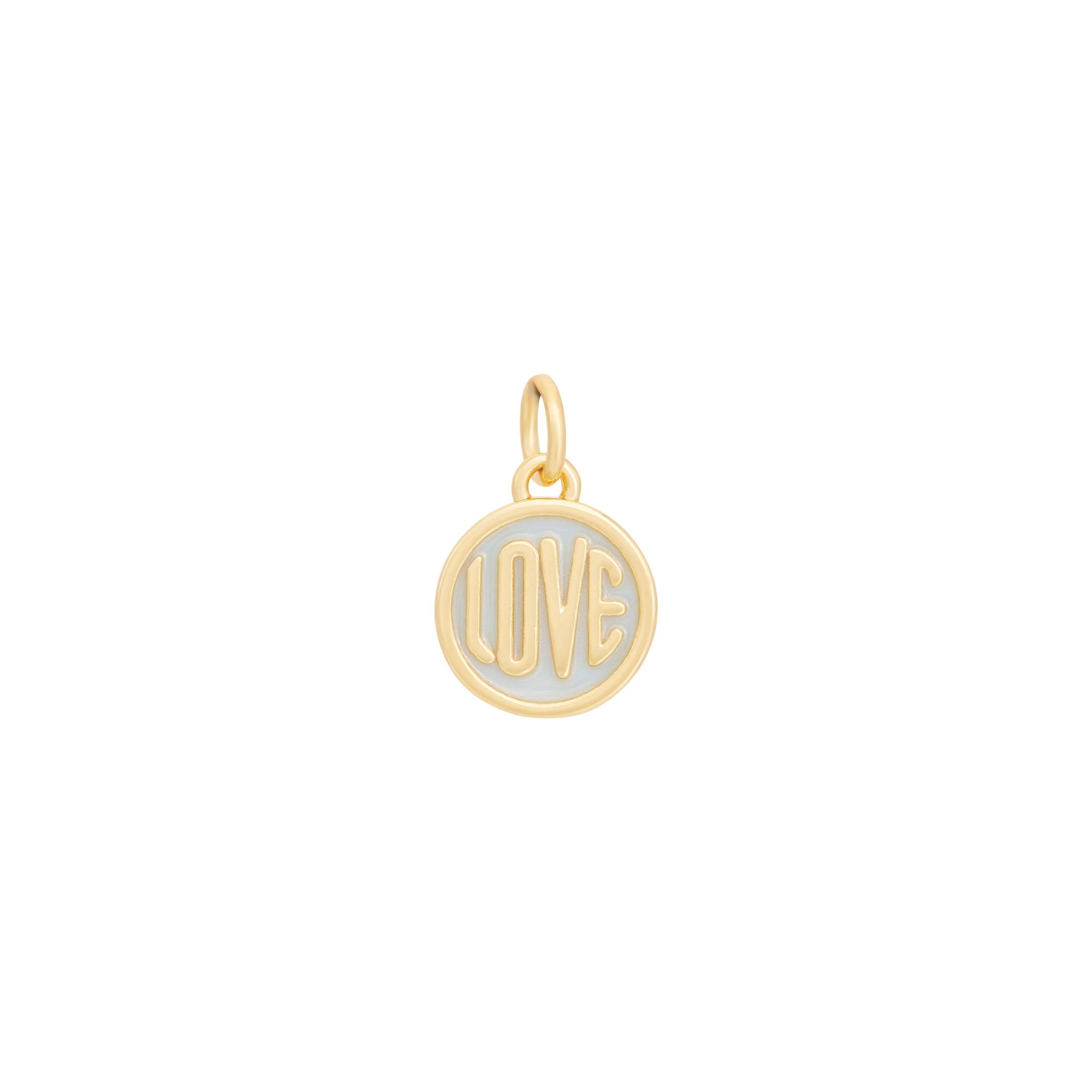 Love Medallion Charm - Gold