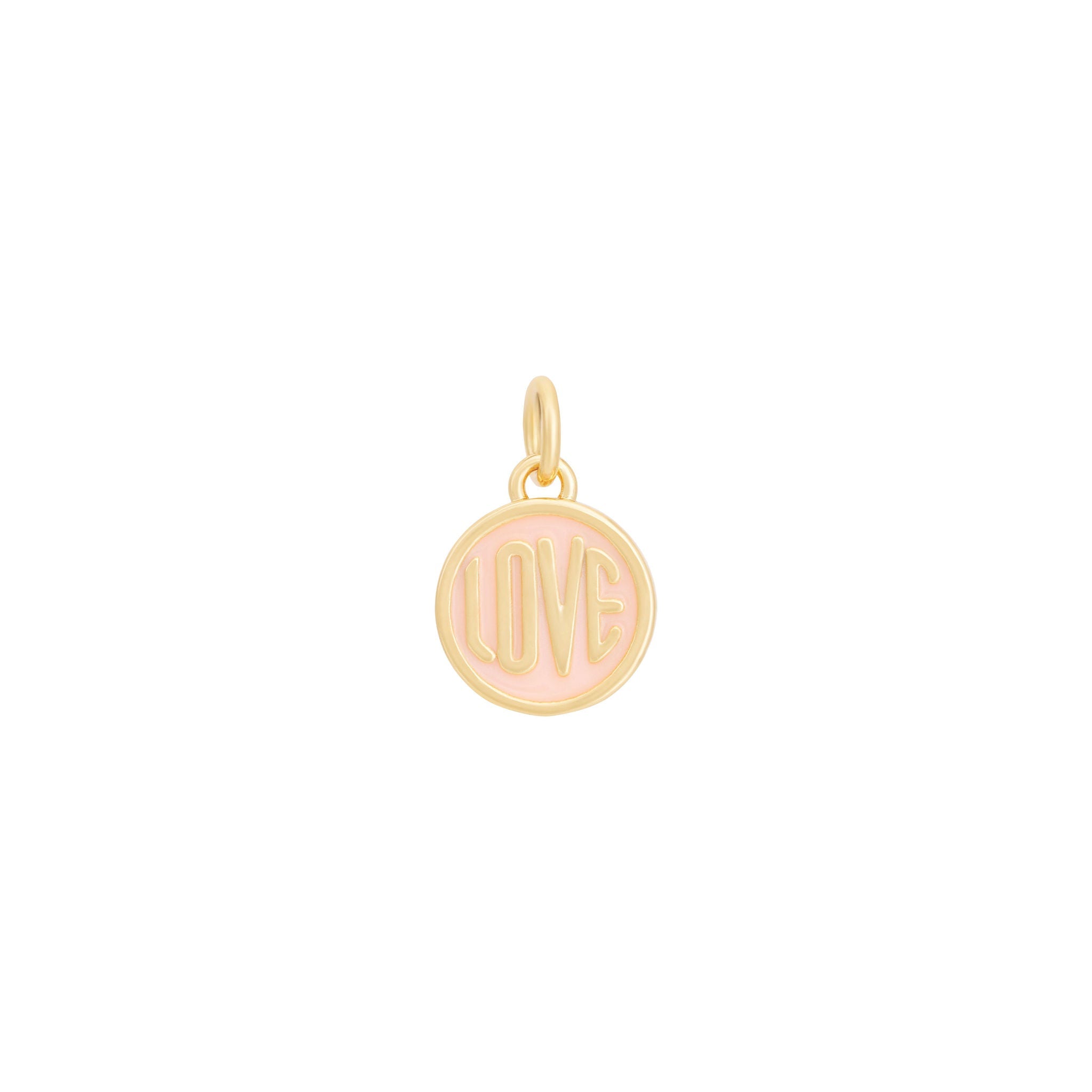 Love Medallion Charm - Gold