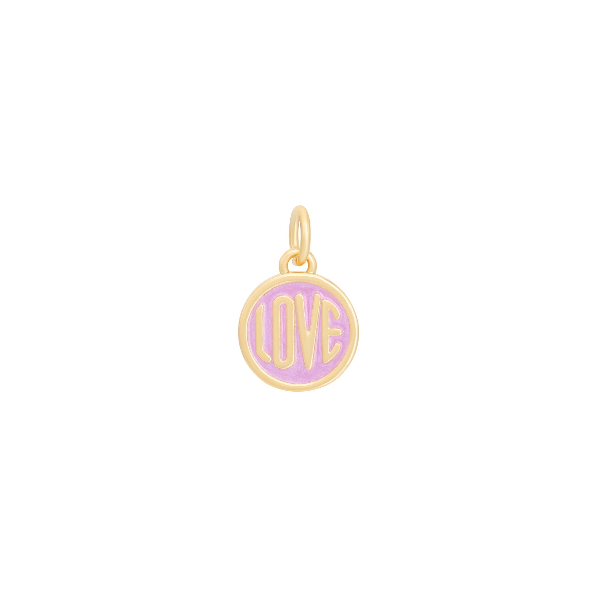 Love Medallion Charm - Gold