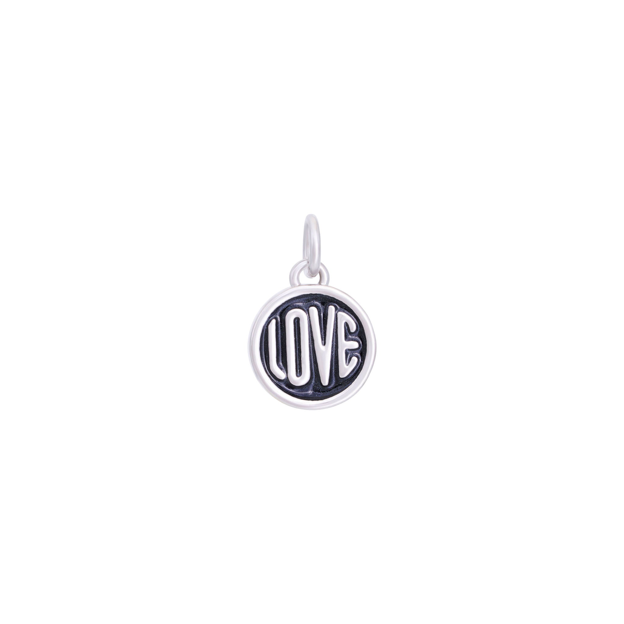 Love Medallion Charm - Silver