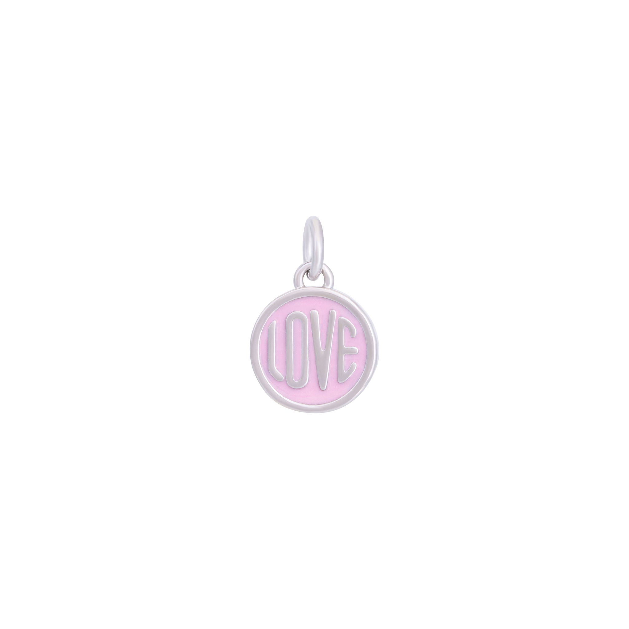 Love Medallion Charm - Silver