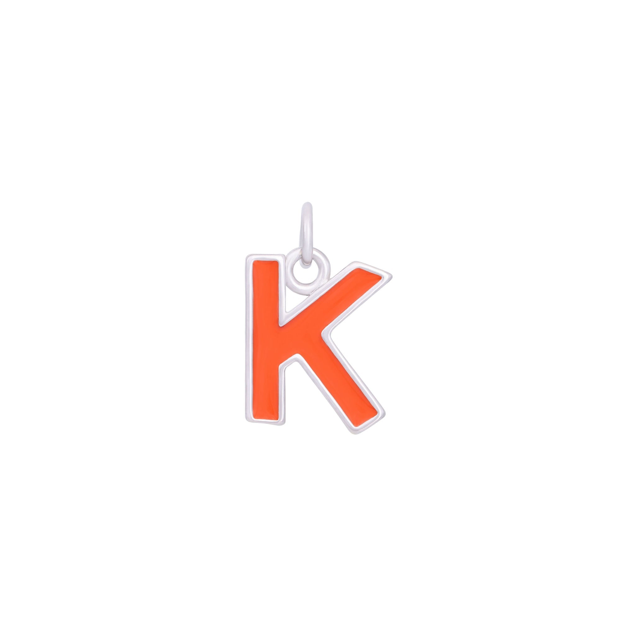 Orange Silver letter K#Color_Orange