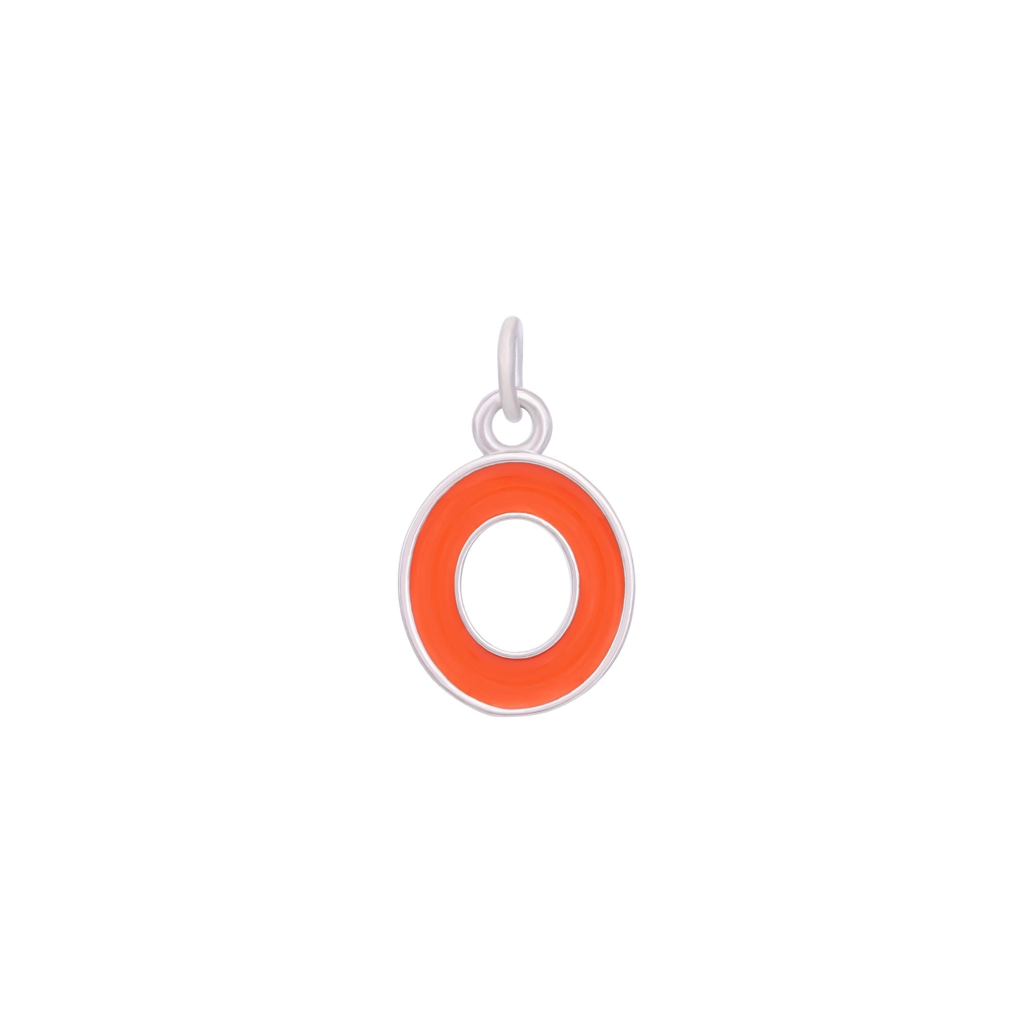Orange Silver letter O#Color_Orange