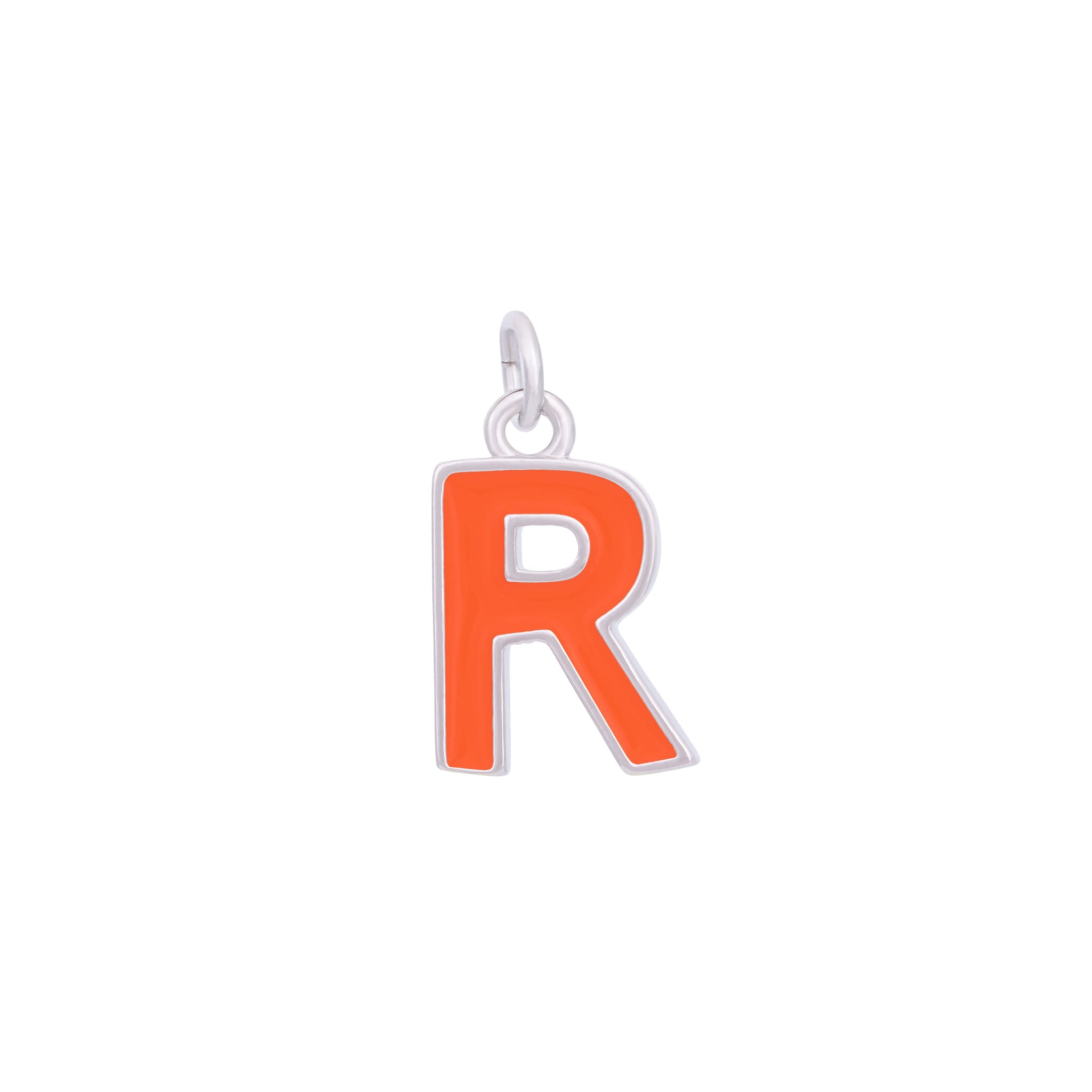 Orange Silver letter R#Color_Orange