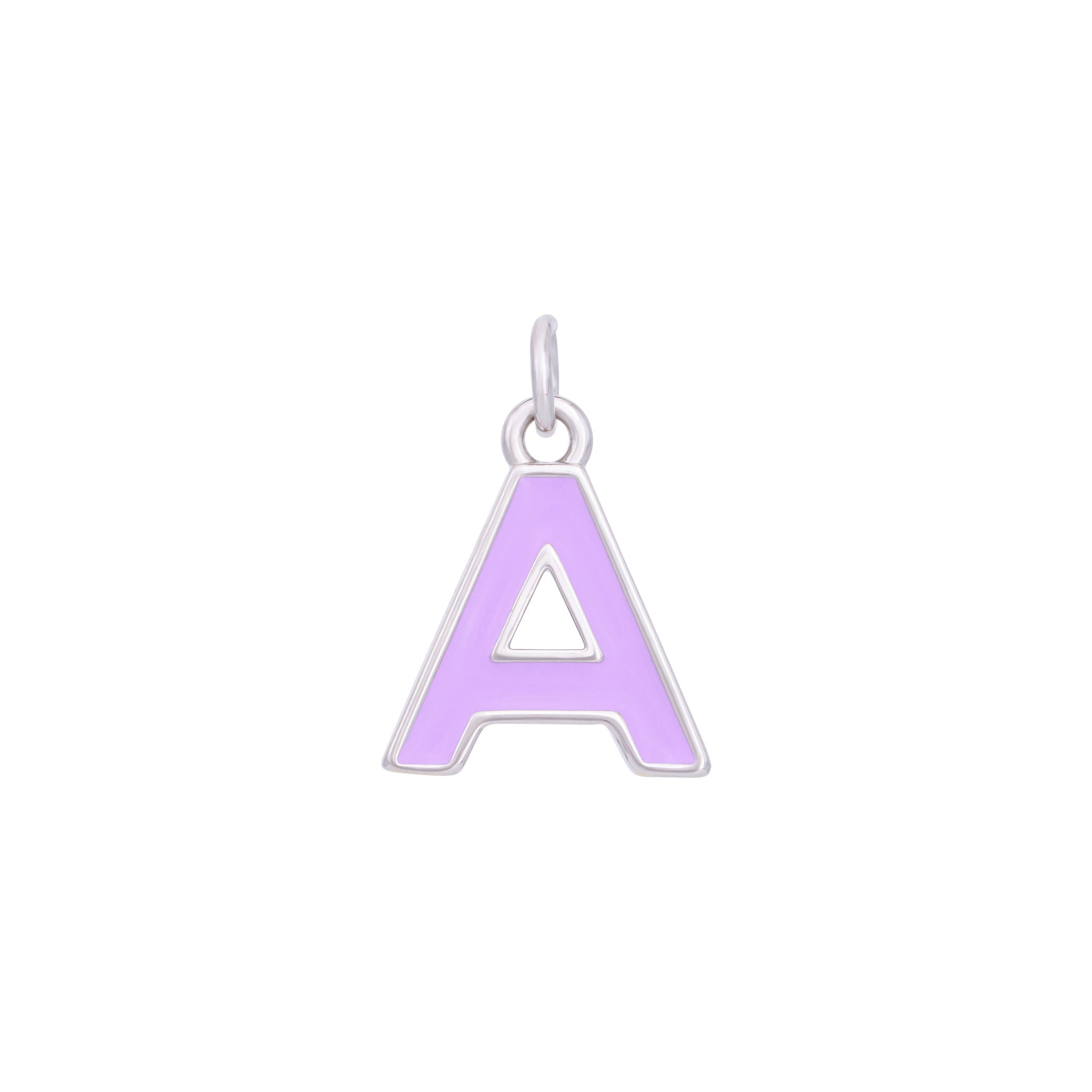Purple Silver letter A#Color_Purple