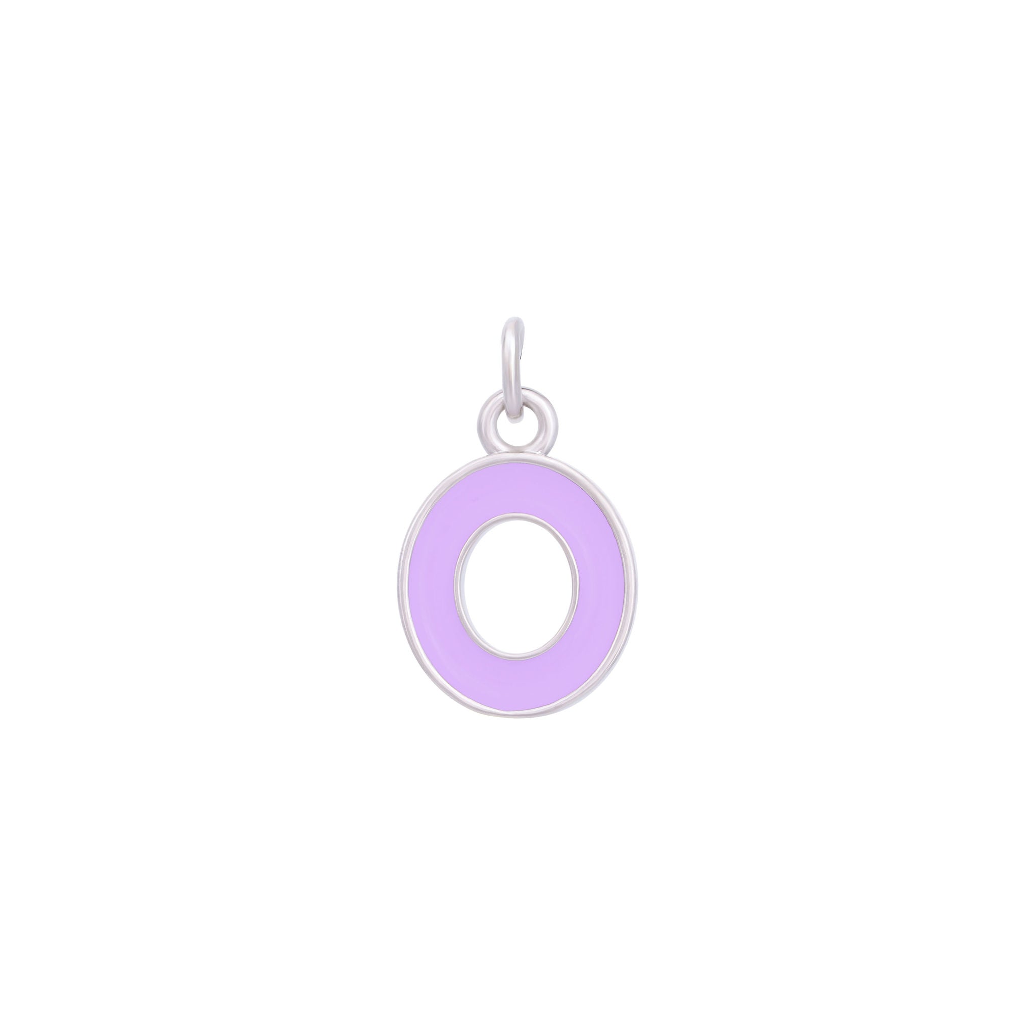 Purple Silver letter O#Color_Purple