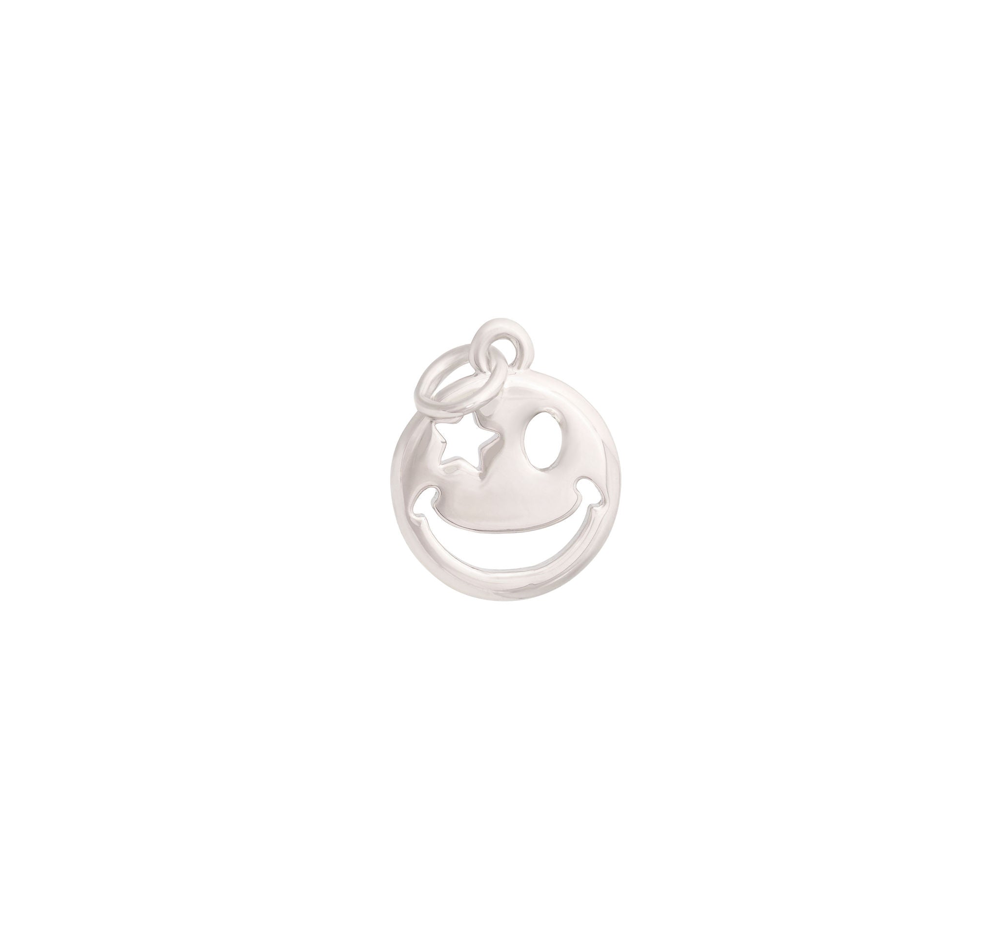 Smile Emoji Charm - Silver