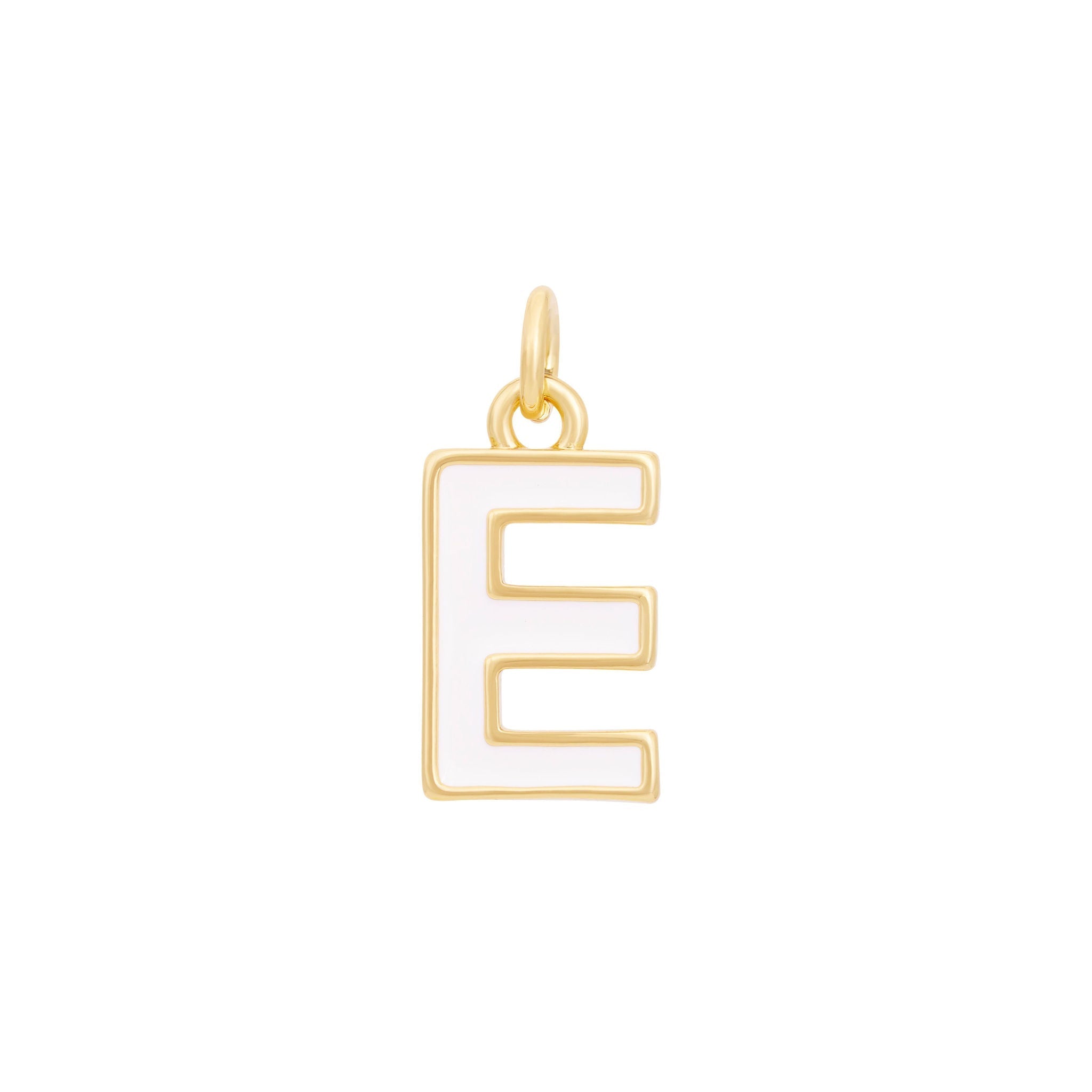 White Gold letter E#Color_White