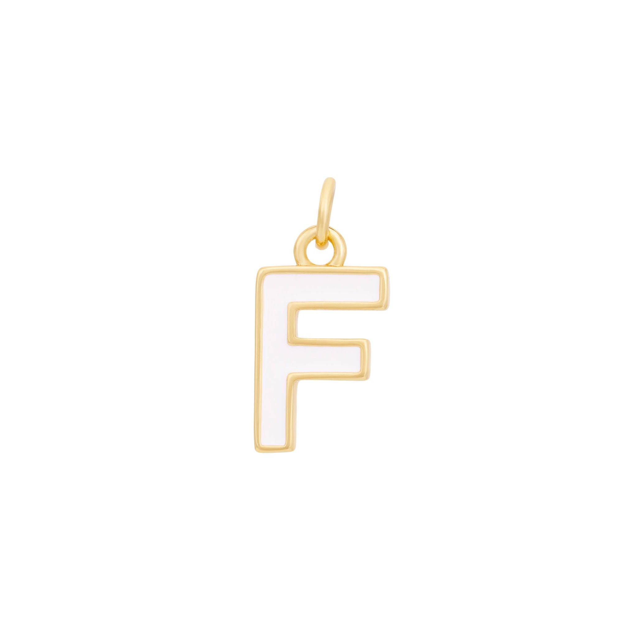 White Gold letter F#Color_White