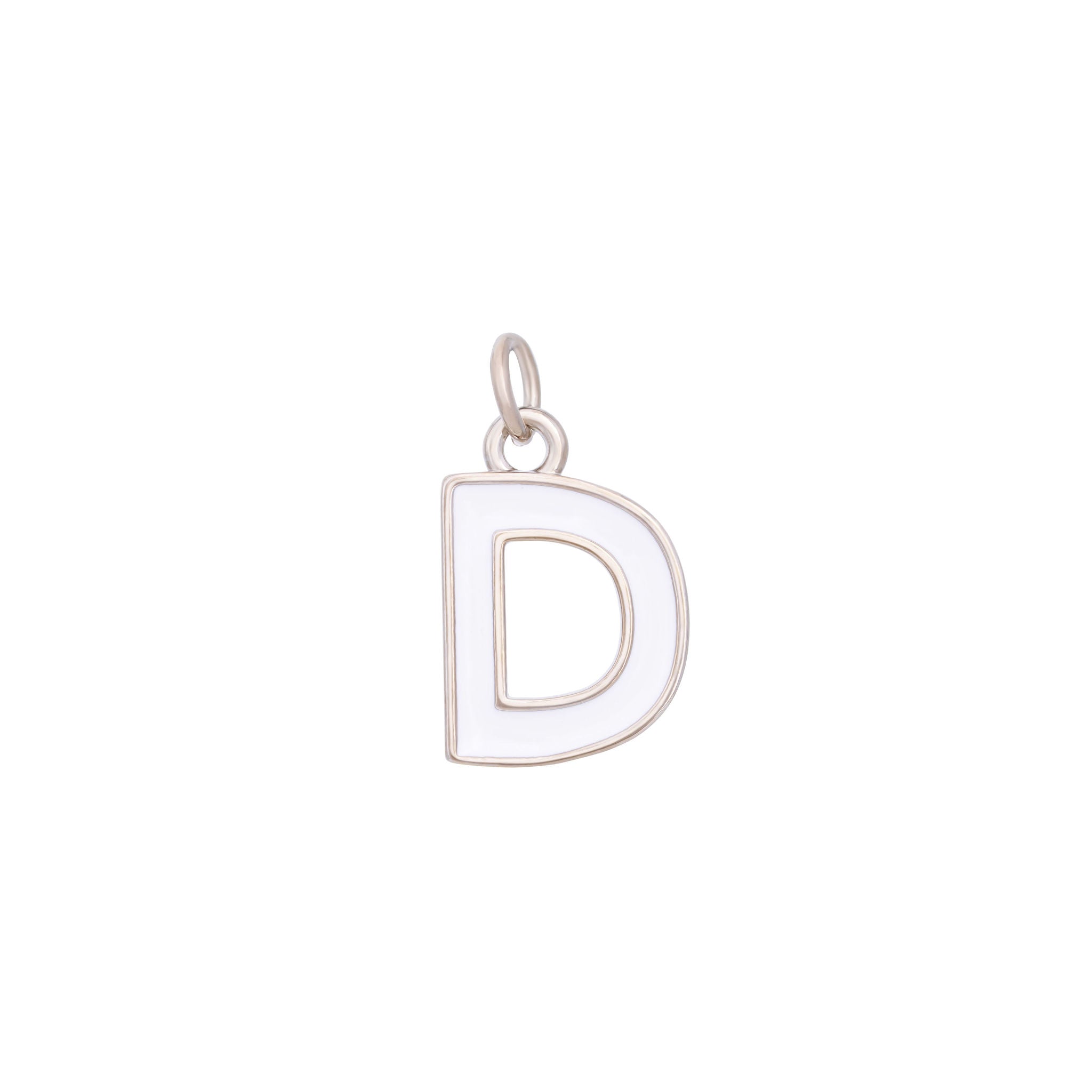 White Silver letter D#Color_White
