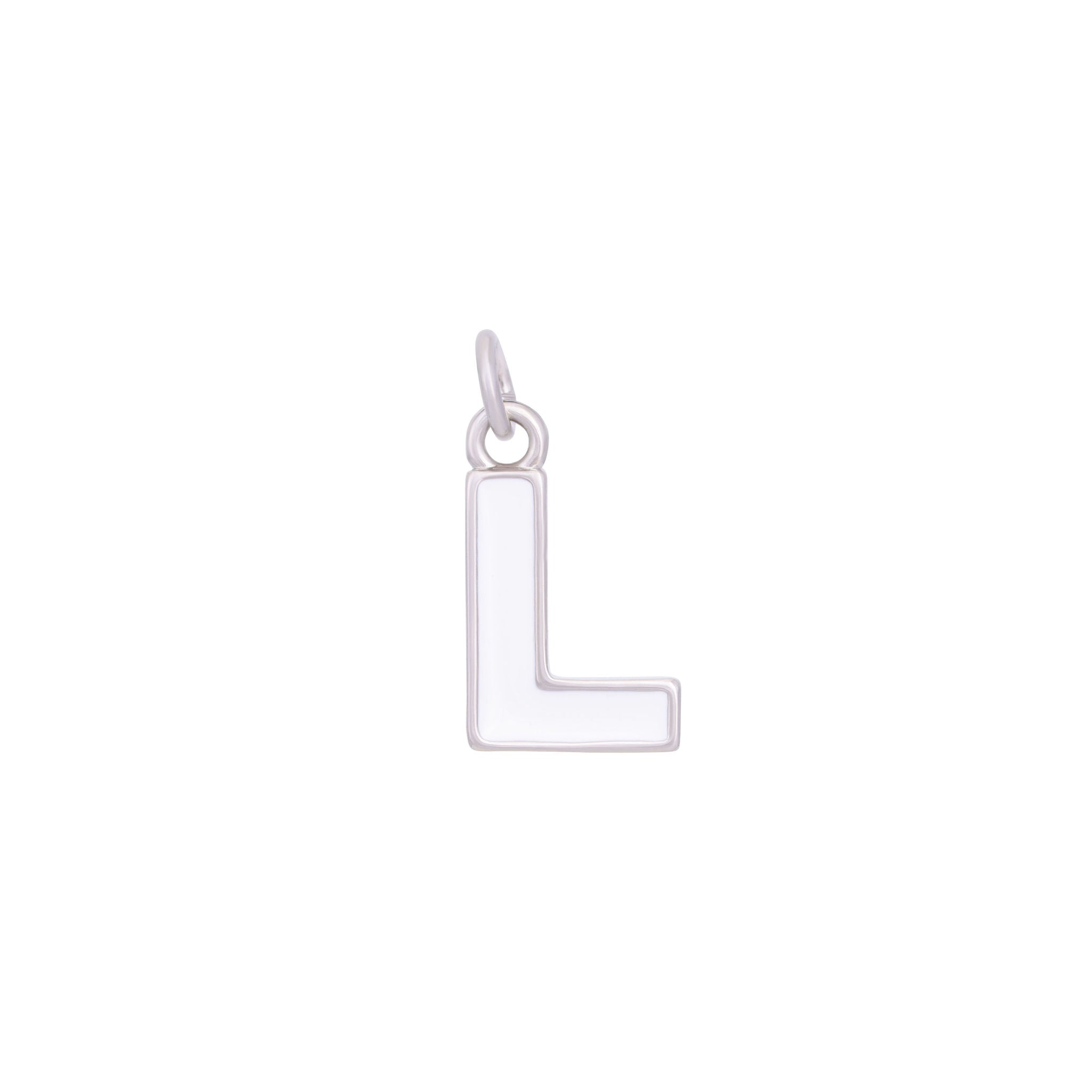 White Silver letter L#Color_White