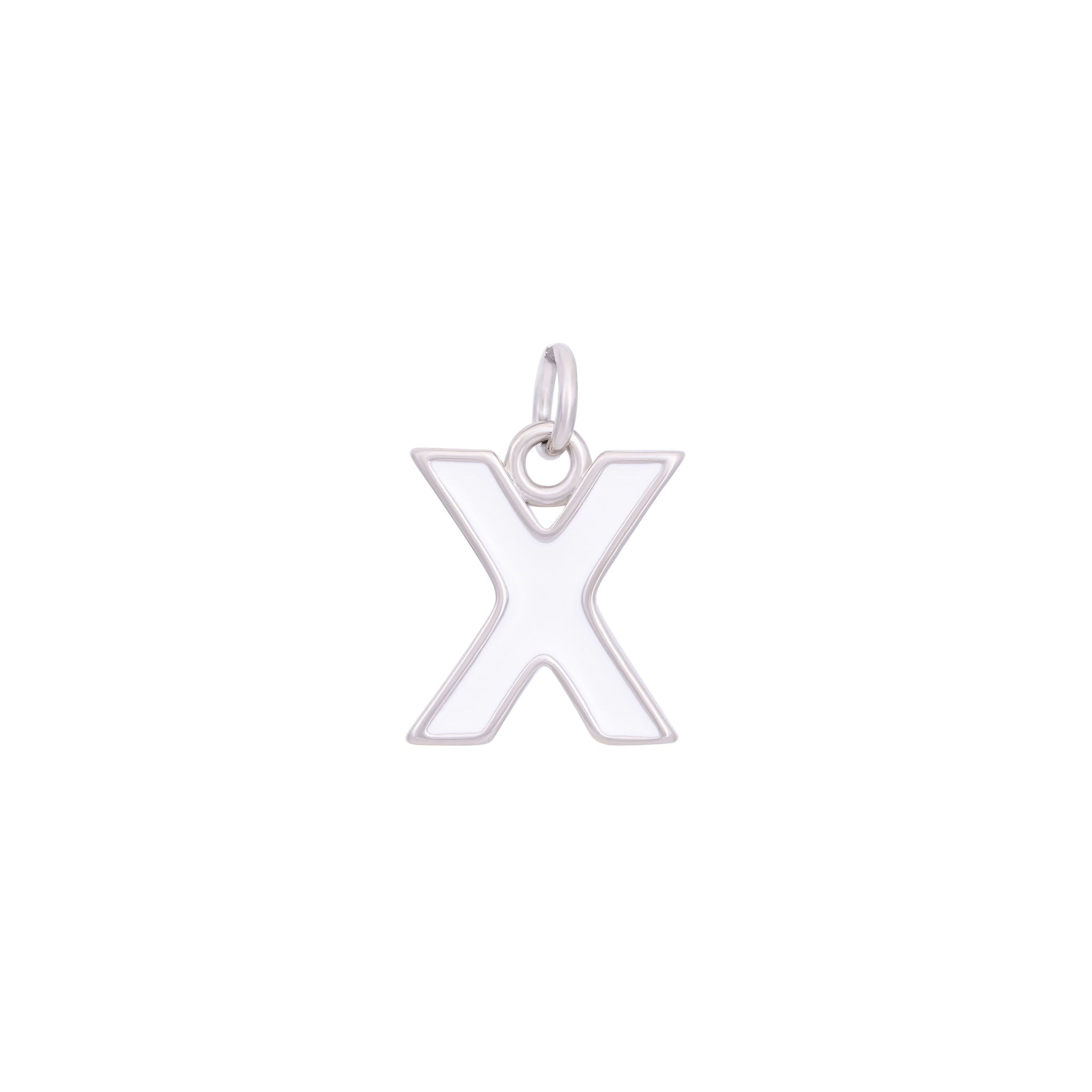White Silver letter X#Color_White