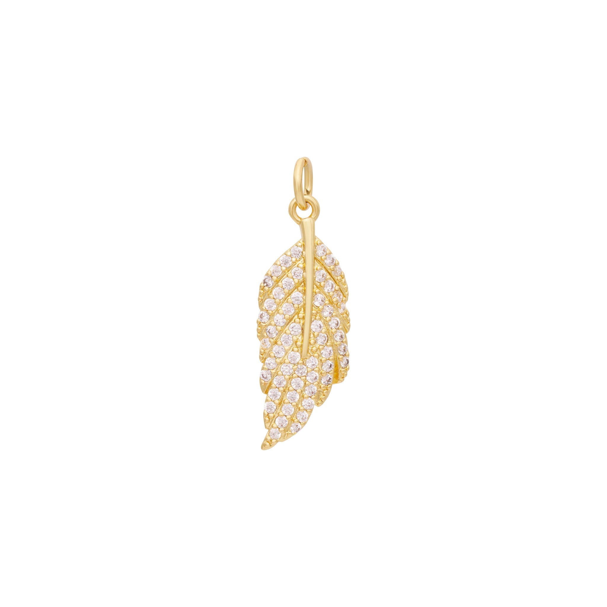 Zircon Feather Charm