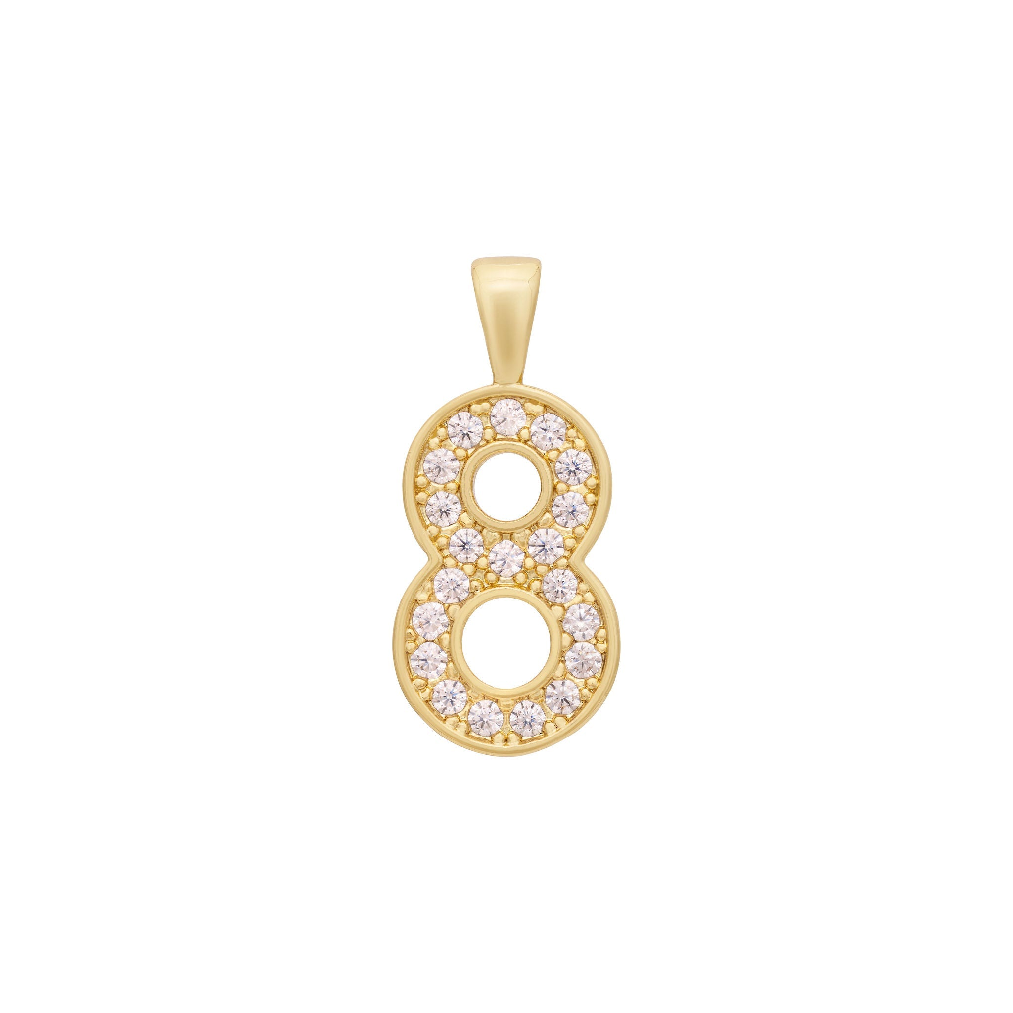 Zircon Number Charm - Gold