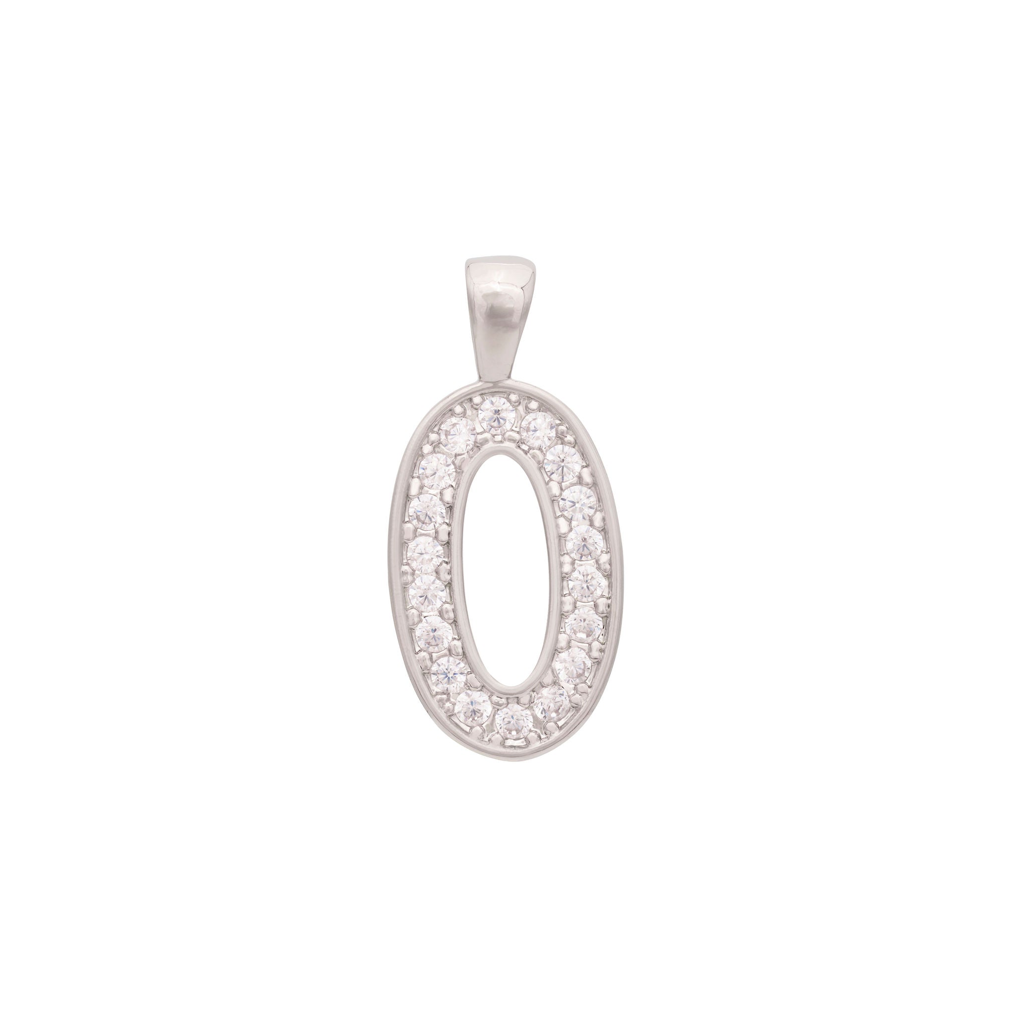 Zircon Number Charm - Silver