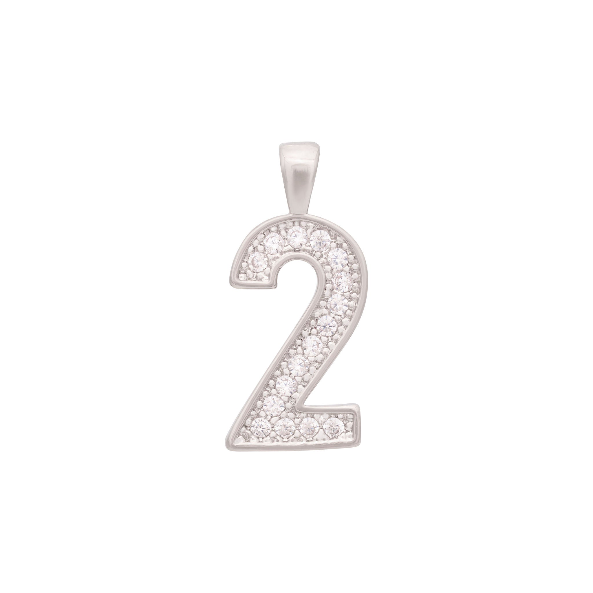 Zircon Number Charm - Silver