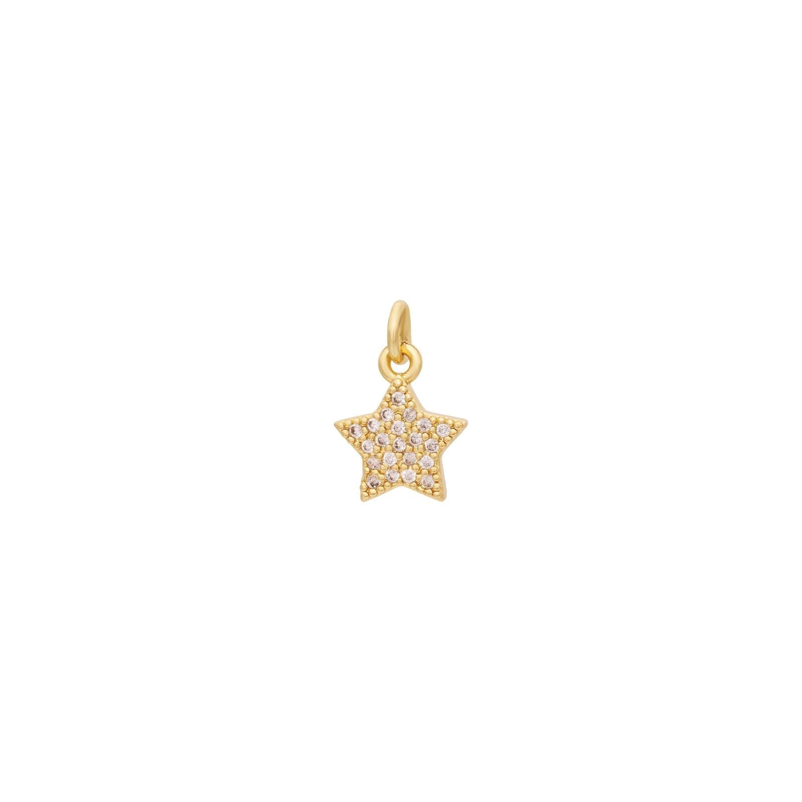Zircon Gold Star Charm